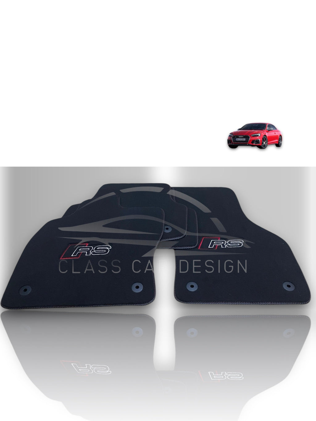 Audi RS4 Floor Mats (2017–2024) – Custom Fit – Luxury Velour Set