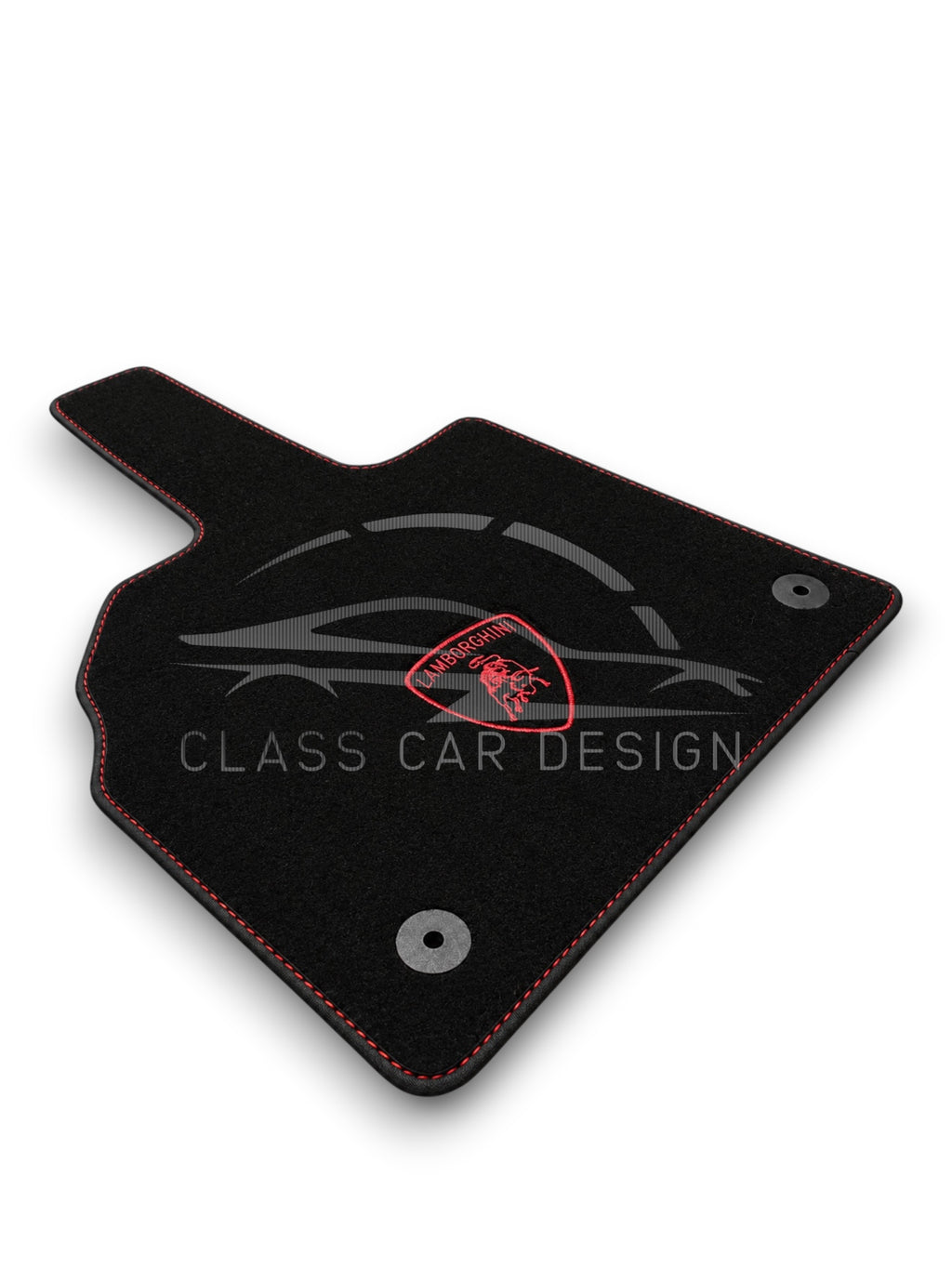 Lamborghini Urus Custom Fit Floor Mats Crest Red Stitching - Complete Set Overview | Class Car Design
