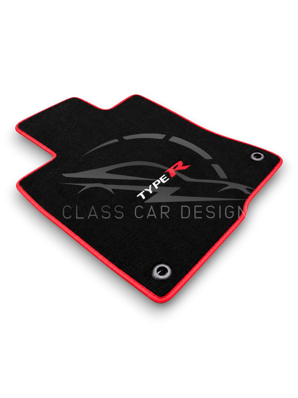 Honda Civic EG Hatchback (1991-1995) Custom Fit Floor Mats Type R Red Edging - Complete Set Overview | Class Car Design