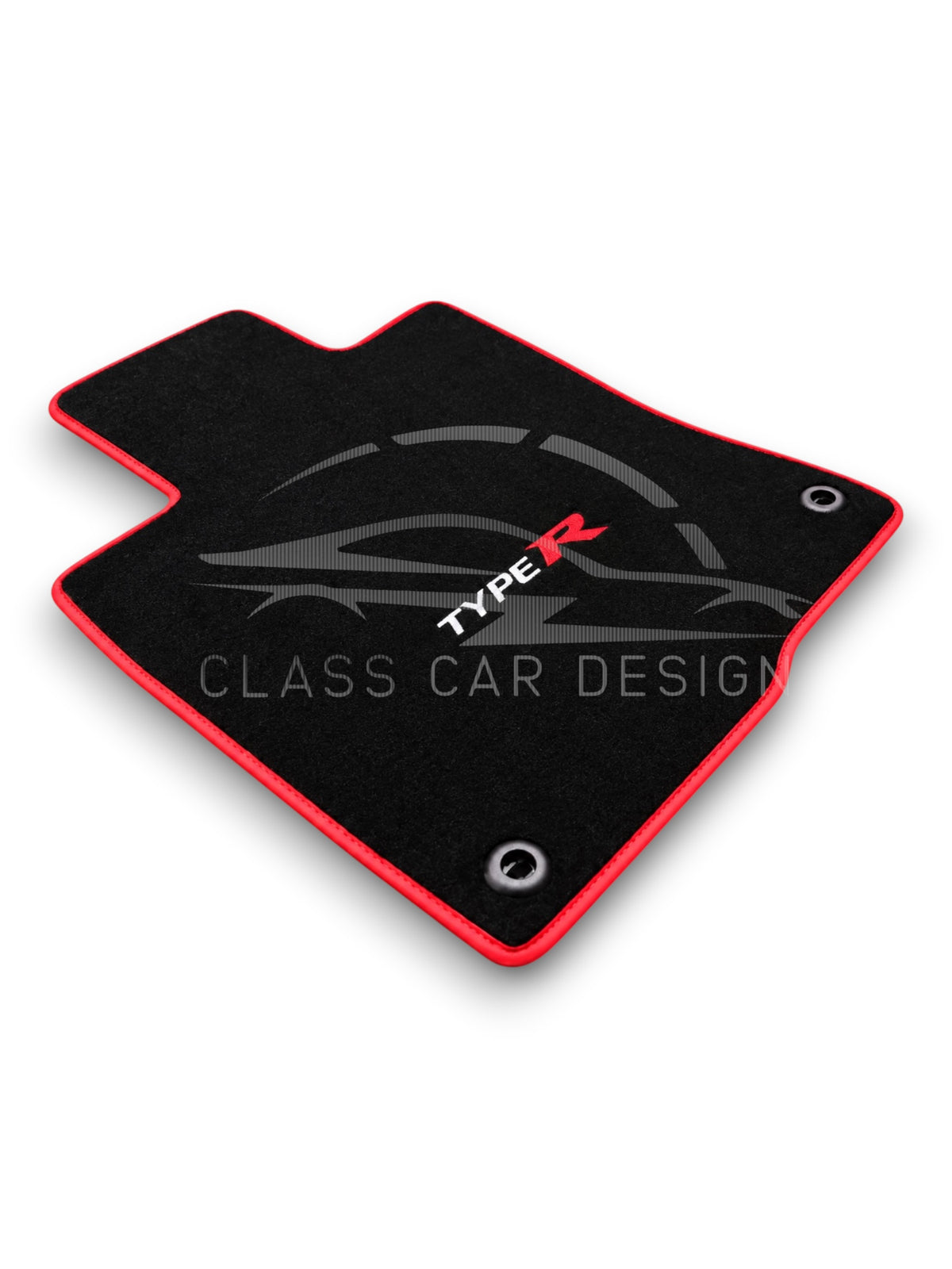 Honda Civic EG Hatchback (1991-1995) Custom Fit Floor Mats Type R Red Edging - Complete Set Overview | Class Car Design