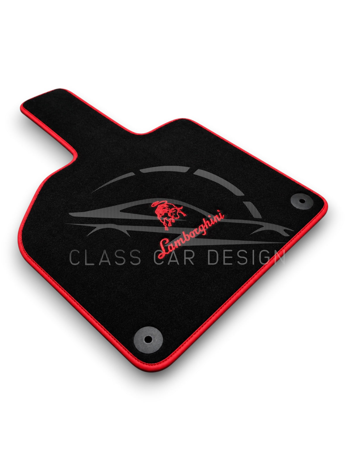 Lamborghini Gallardo Custom Fit Floor Mats Red Edging - Complete Set Overview | Class Car Design