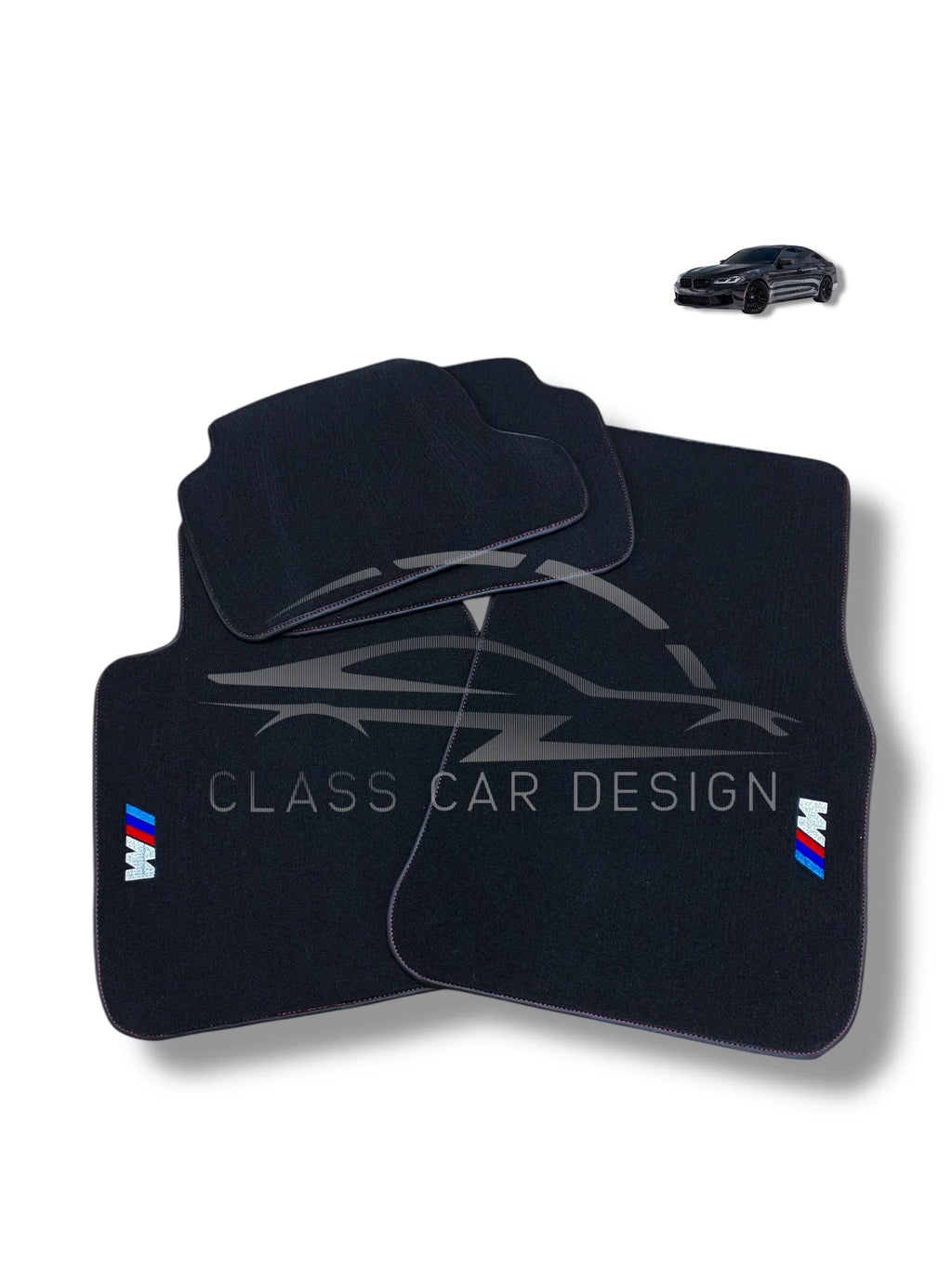 BMW M6 F13 (2012-2018) Custom Fit Floor Mats M Sport - Complete Set Overview | Class Car Design