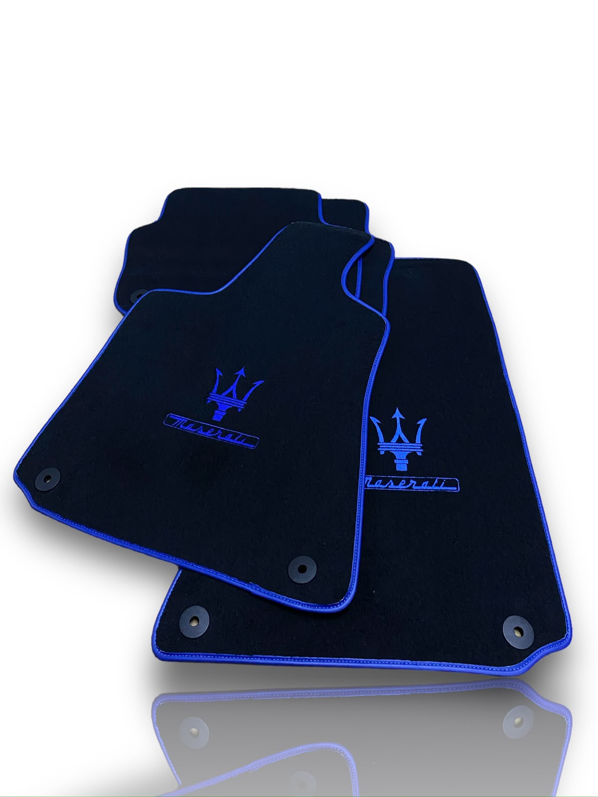 Maserati MC20 Custom Fit Floor Mats Trofeo Blue - Complete Set Overview | Class Car Design