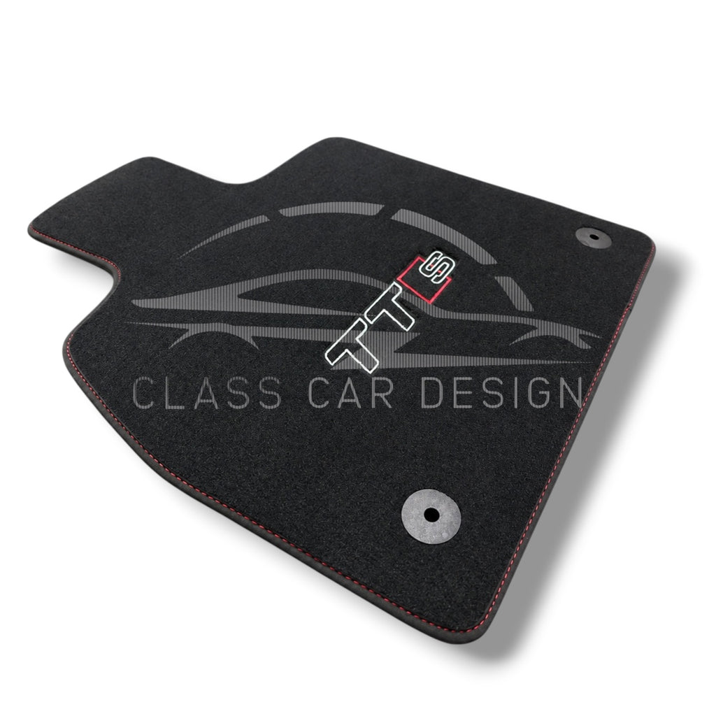 Audi TT Custom Fit Floor Mats TTS Emblem - Complete Set Overview | Class Car Design