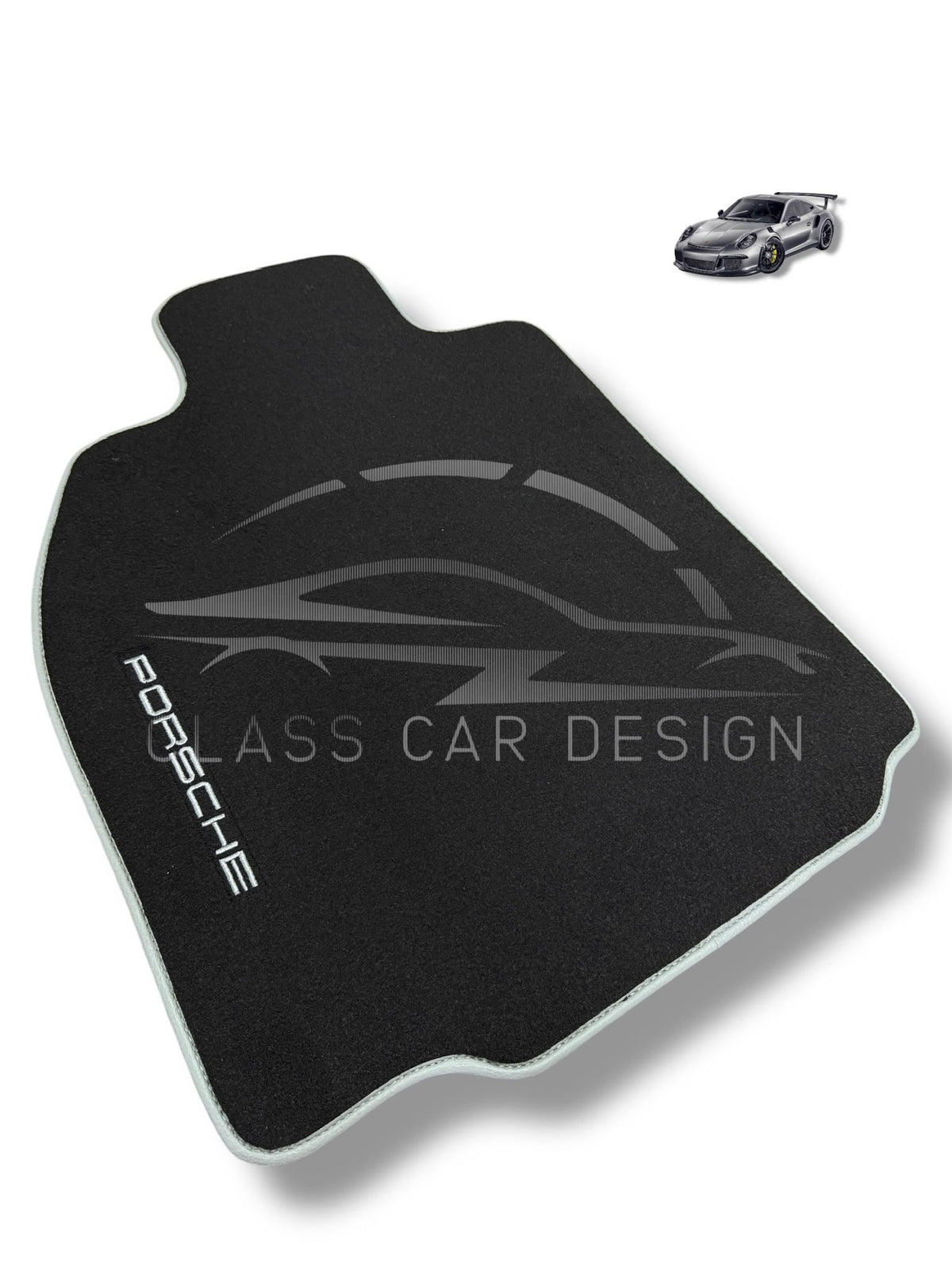 Porsche 986 Boxster (1996-2004) Custom Fit Floor Mats Blue Edging - Complete Set Overview | Class Car Design