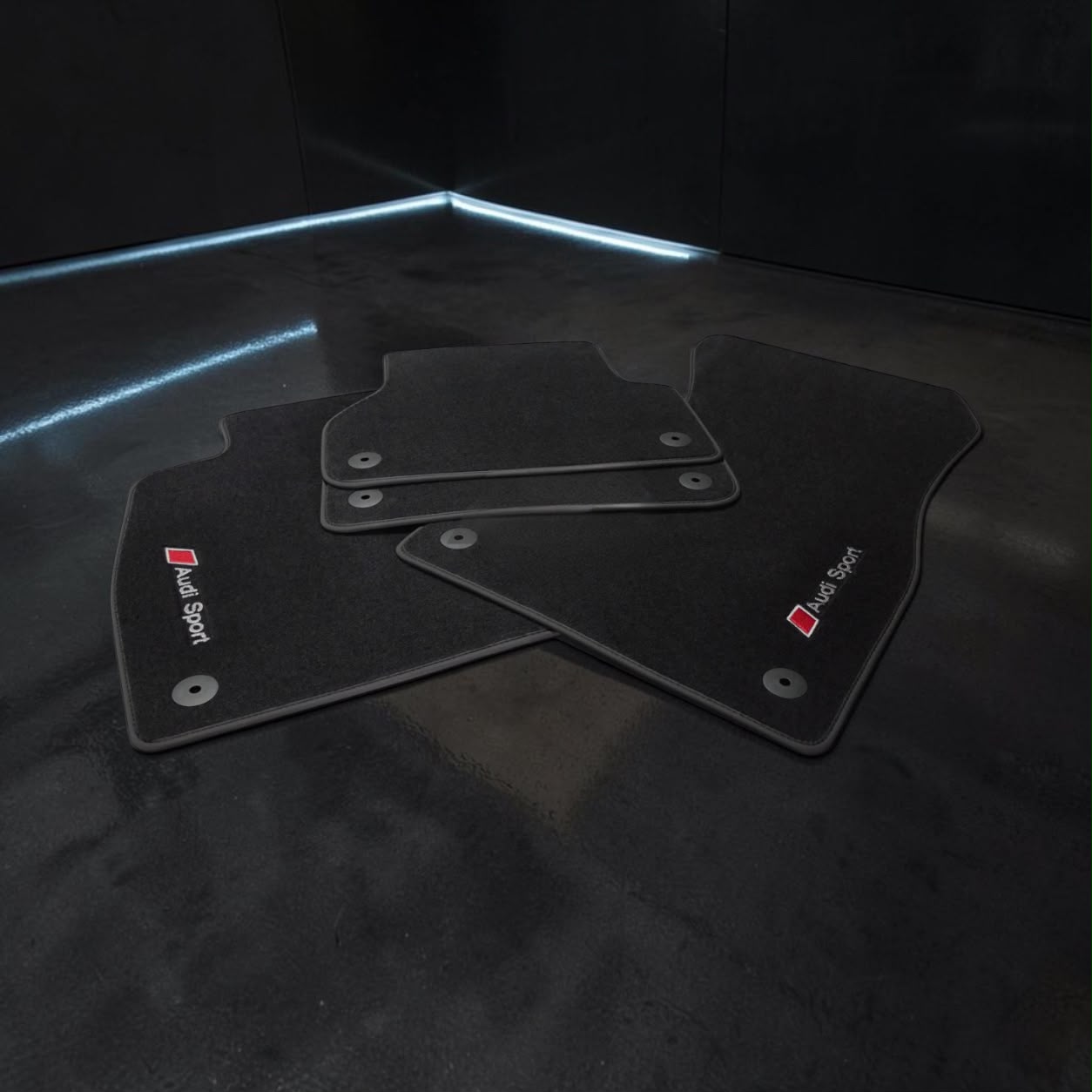 Audi Q8 e-tron Sportback (2023-2025) Custom Fit Floor Mats Sports - Full Set Top View | Class Car Design