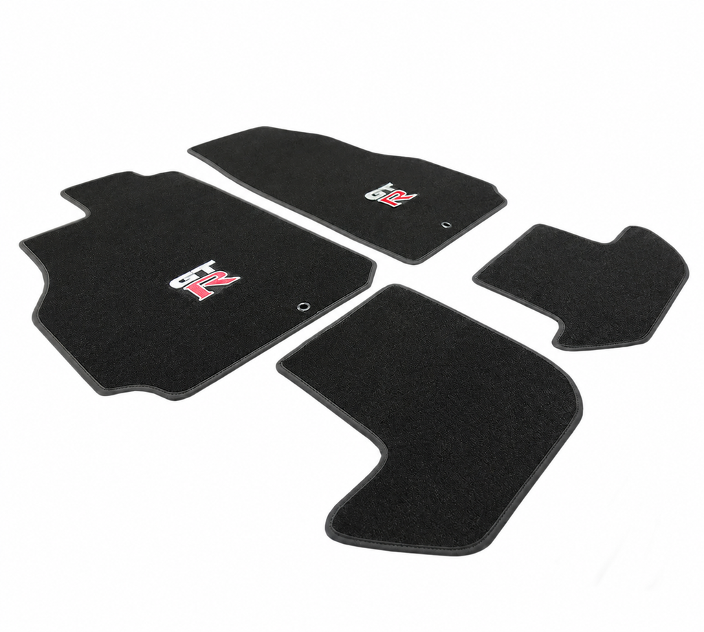 Nissan GTR R35 (2009+) Custom Fit Floor Mats - Full Set Top View | Class Car Design