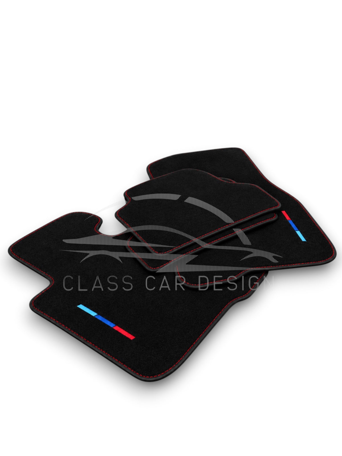 BMW 3 Series E36 (1990-2000) Custom Fit Floor Mats - Full Set Top View | Class Car Design