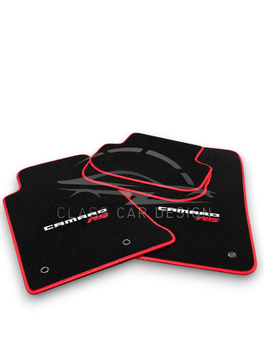 Chevrolet Camaro (2016 And Later) Custom Fit Floor Mats RS - Full Set Top View | Class Car Design