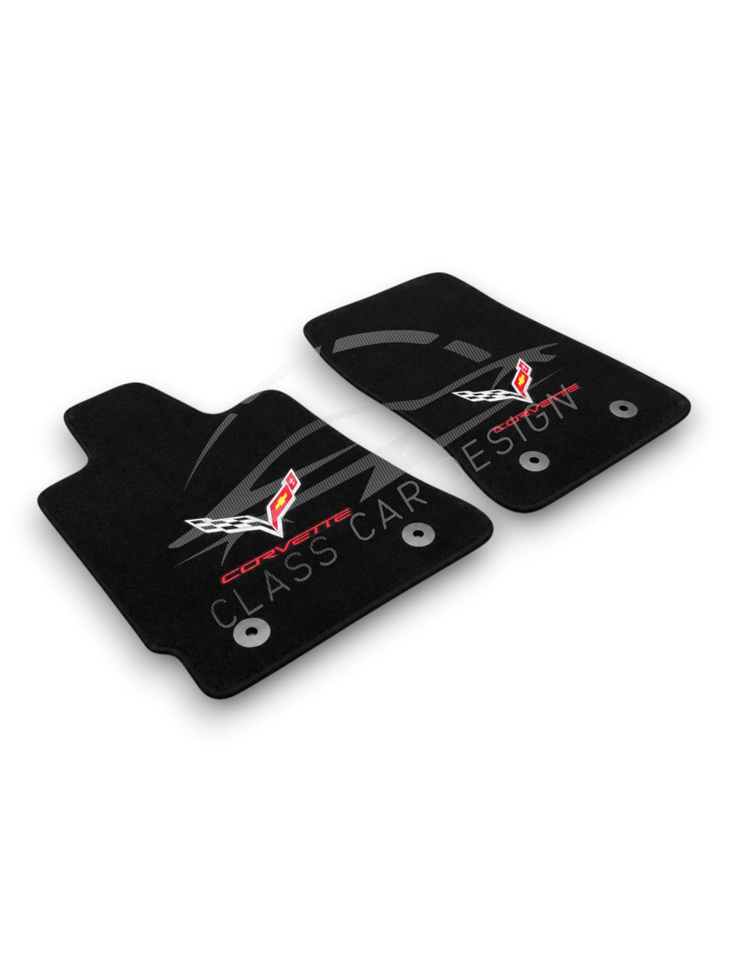 Chevrolet Corvette C7 (2014-2019) Custom Fit Floor Mats - Full Set Top View | Class Car Design