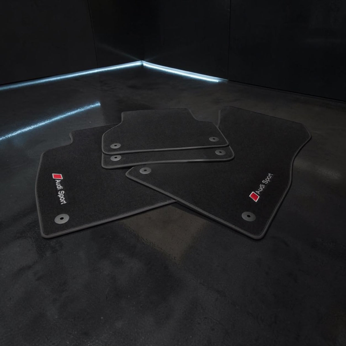 Audi A3 5-door Sedan (2013-2020) Custom Fit Floor Mats Sports - Full Set Top View | Class Car Design