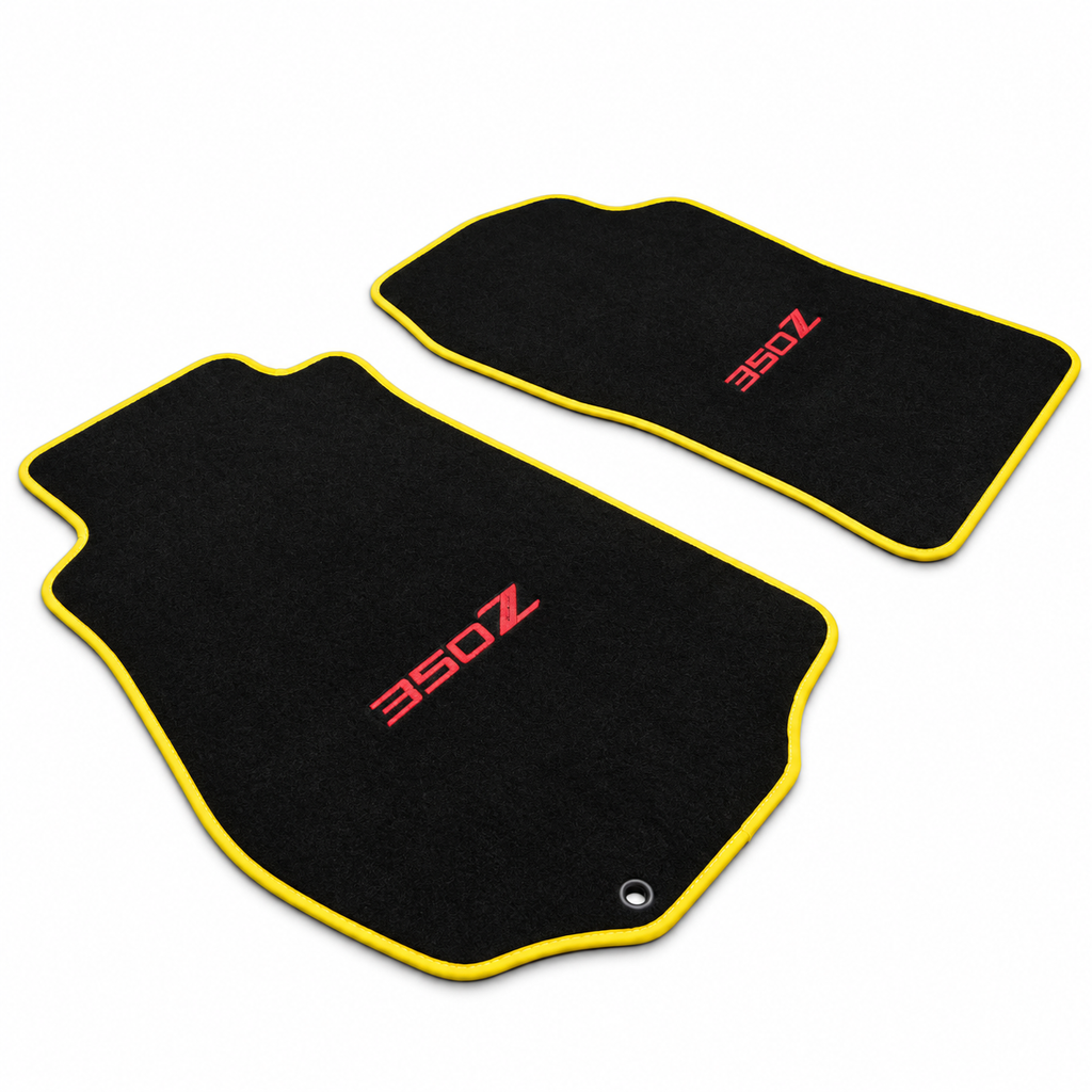 Nissan 350Z (2003+) Custom Fit Floor Mats - Full Set Top View | Class Car Design