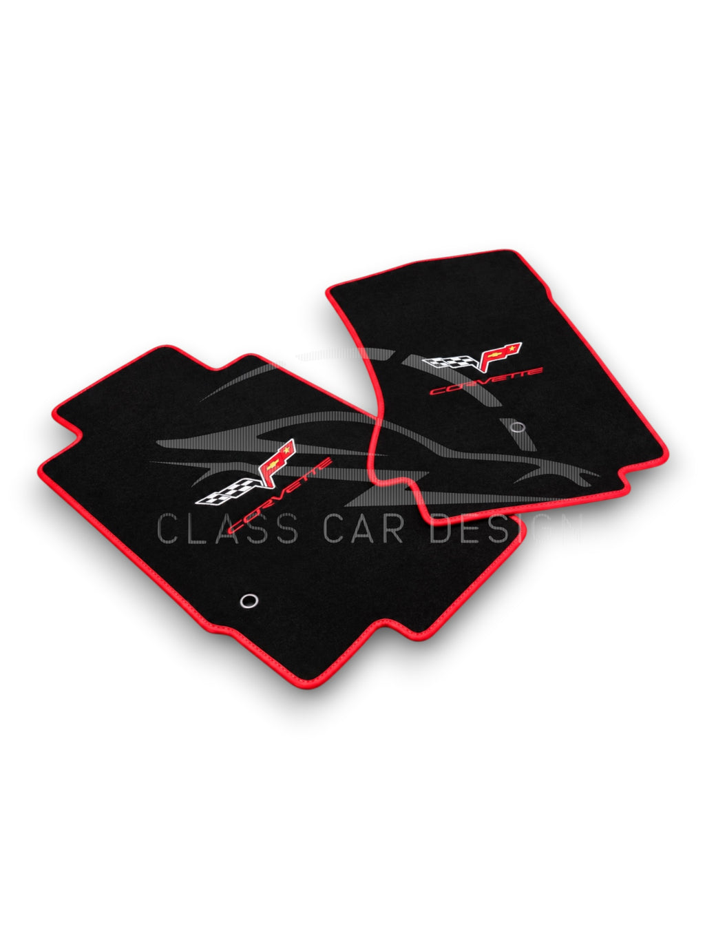 Chevrolet Corvette C6 (2005-2013) Custom Fit Floor Mats - Full Set Top View | Class Car Design