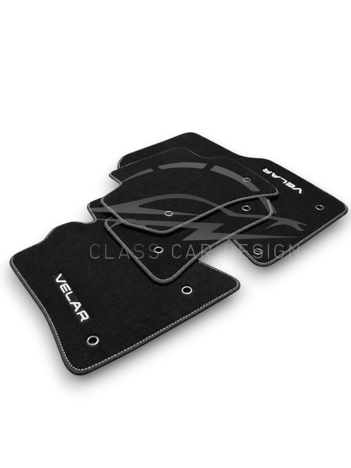 Range Rover Velar (2018+) Custom Fit Floor Mats - Full Set Top View | Class Car Design