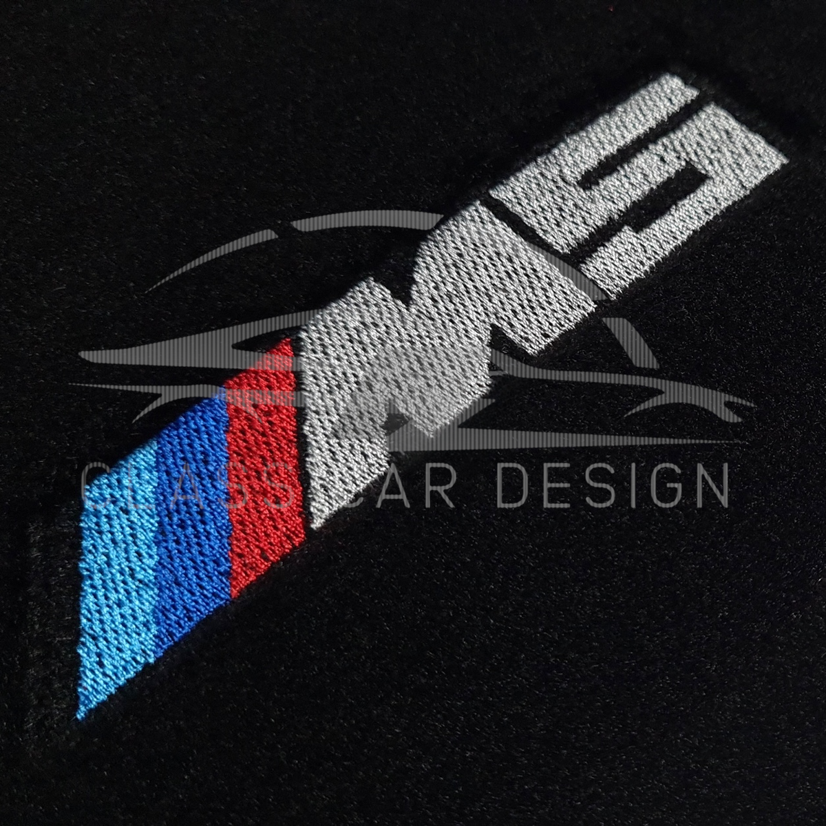 BMW M5 E28 (1985-1988) Custom Fit Floor Mats M Red Edging - Front Floor Mats | Class Car Design