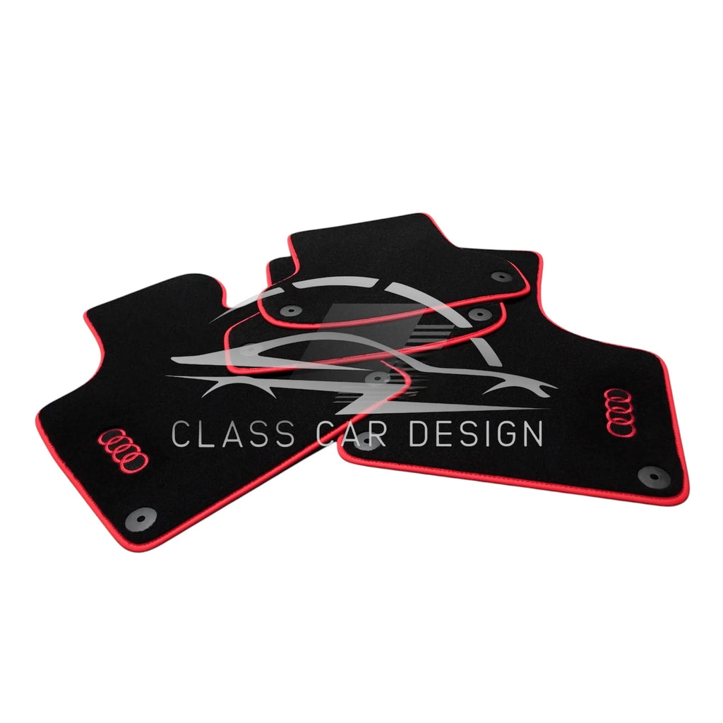 Audi A1 3-door Hatchback (2010-2018) Custom Fit Floor Mats Logo - Front Floor Mats | Class Car Design