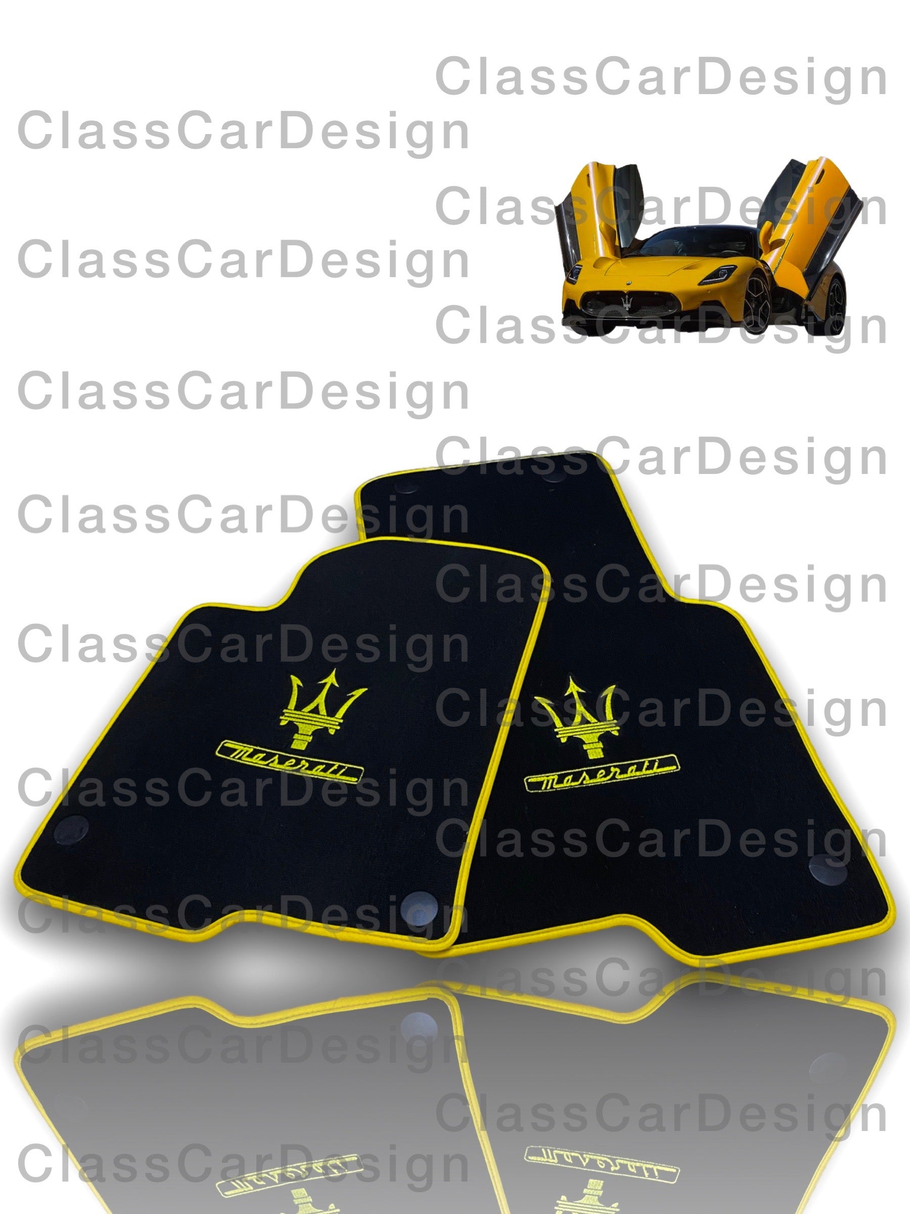 Maserati GranCabrio MC (2013-2019) Floor Mats – Custom Fit Velour Luxury Carpet Set