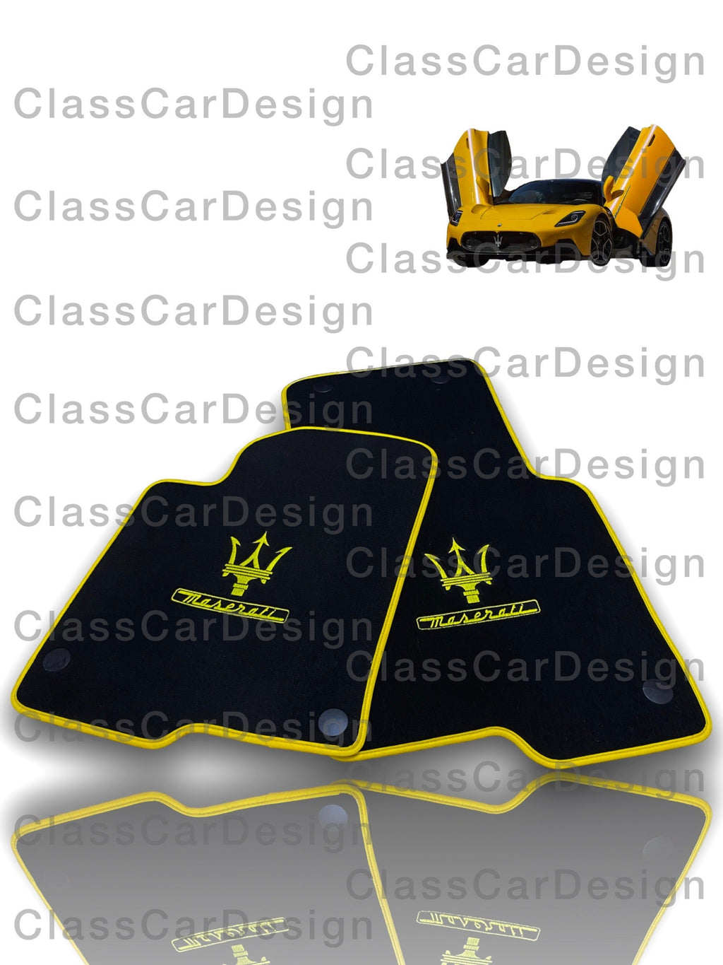 Maserati Coupe Floor Mats (2002-2007) – Custom Fit Velour Luxury Carpet Set