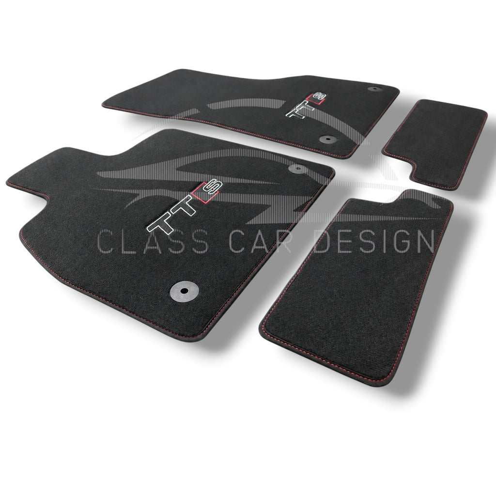 Audi TT Custom Fit Floor Mats TTS Emblem - Front Floor Mats | Class Car Design