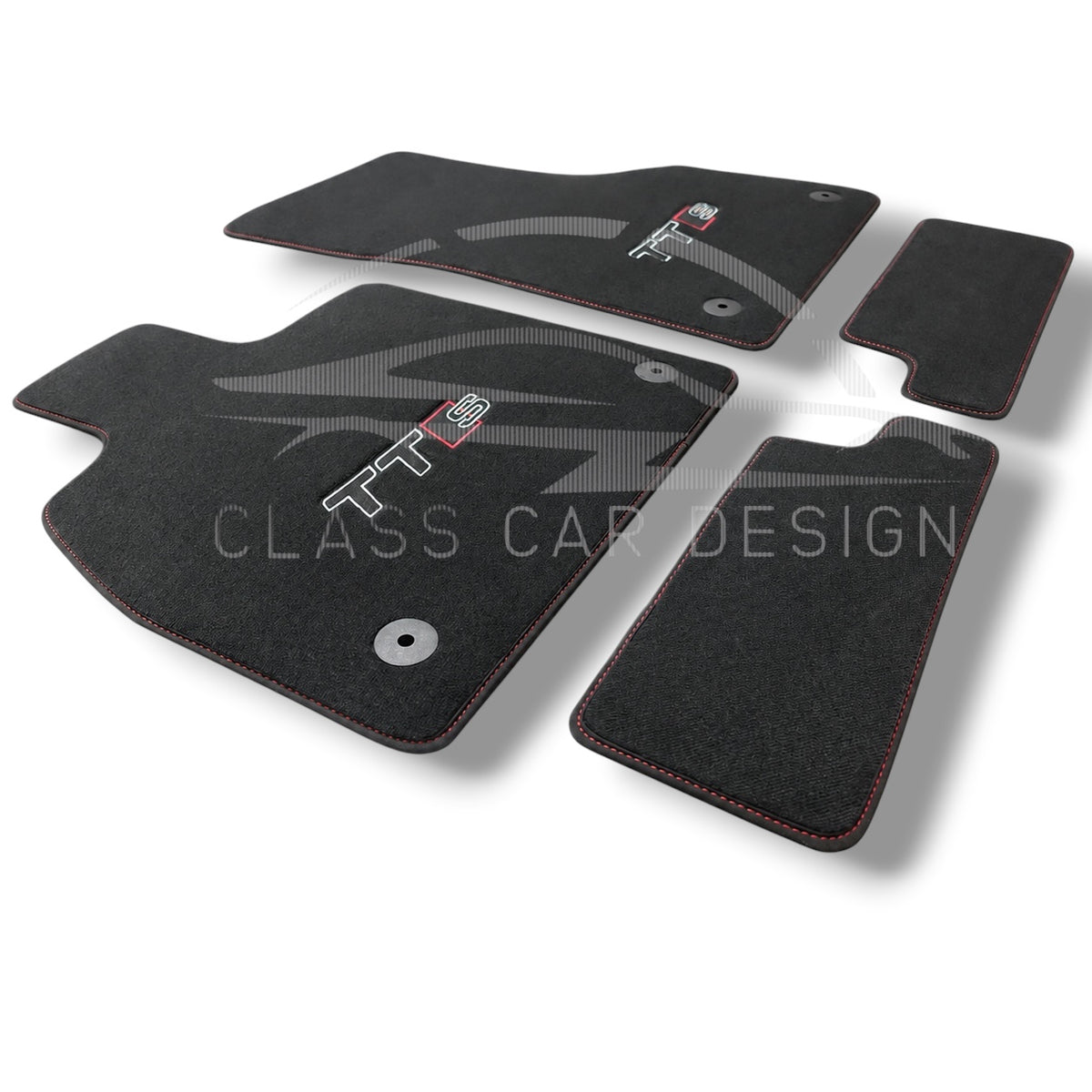Audi TT Custom Fit Floor Mats TTS Emblem - Front Floor Mats | Class Car Design