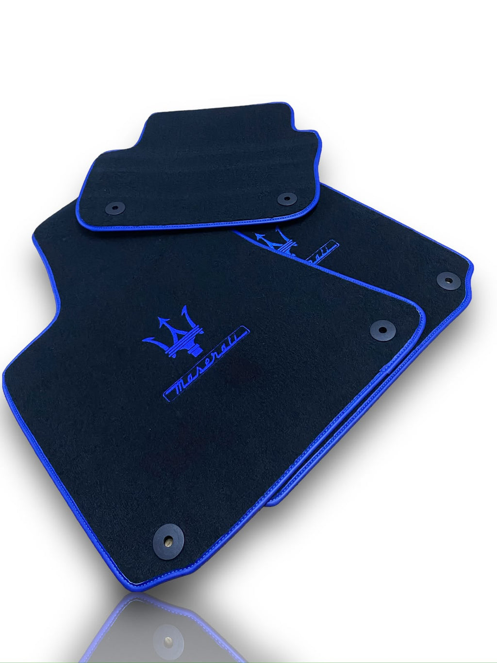 Maserati GranCabrio MC (2013-2019) Custom Fit Floor Mats Trofeo Blue - Front Floor Mats | Class Car Design