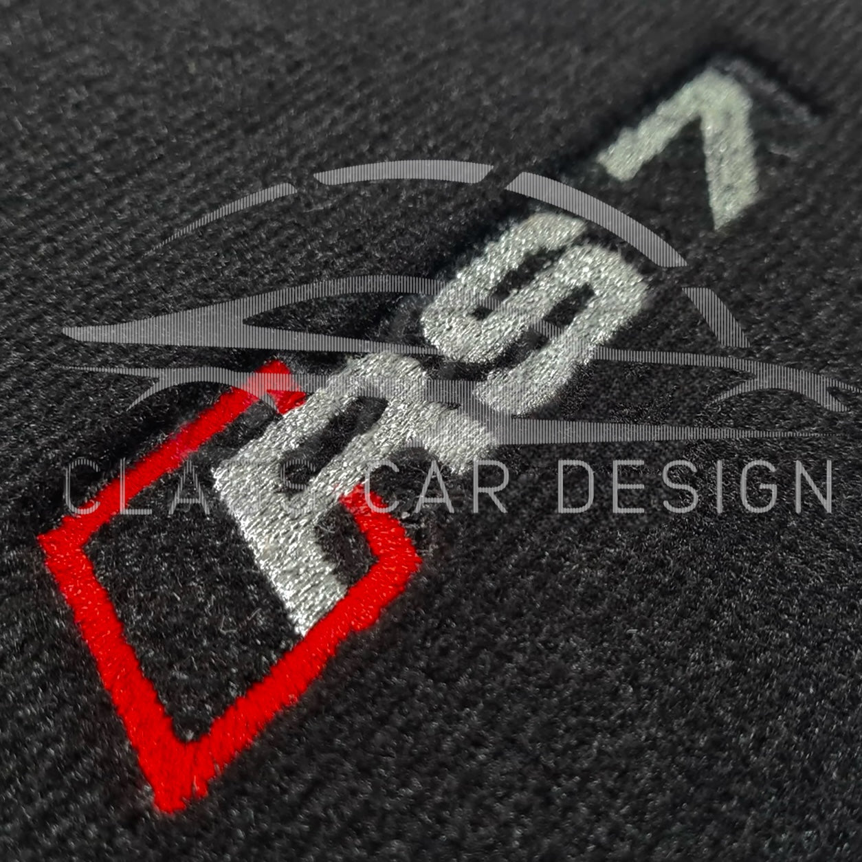 Audi RS 7 C8 5-Door Sportback (2019-2024) Custom Fit Floor Mats Red Edging - Front Floor Mats | Class Car Design