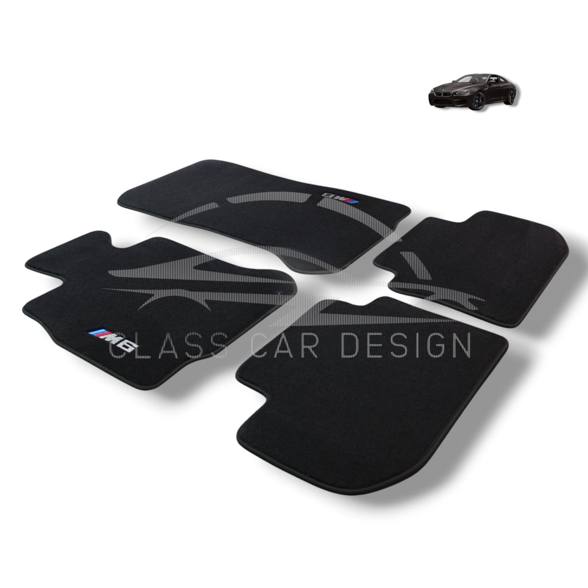 BMW M6 F13 (2012-2018) Custom Fit Floor Mats M Edition - Front Floor Mats | Class Car Design