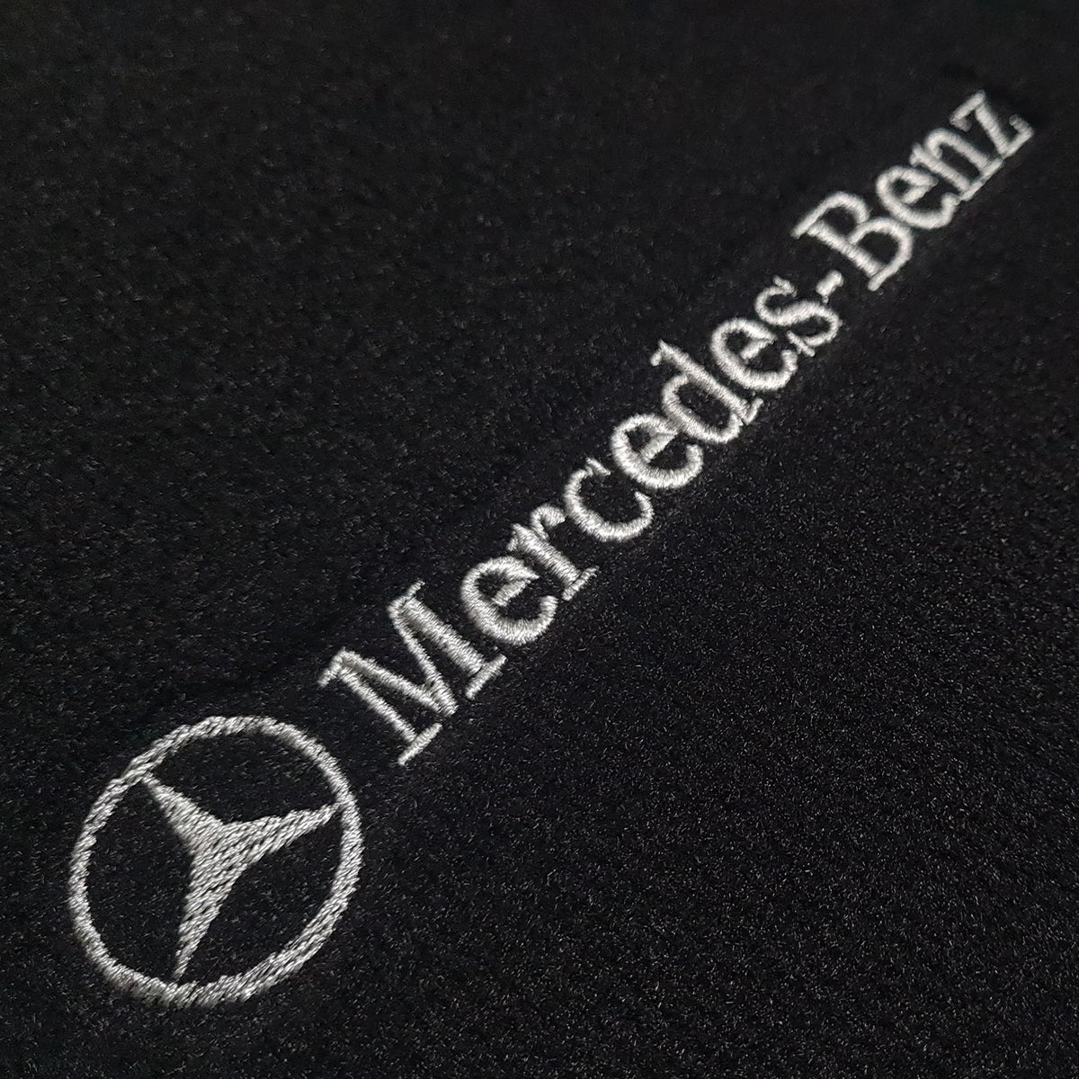 Mercedes-Benz E-Class W212 Sedan Facelift (2013-2016) Custom Fit Floor Mats White Edging - Front Floor Mats | Class Car Design