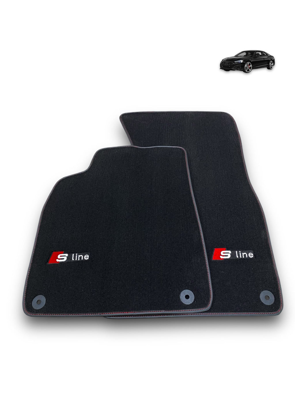 Audi A4 B9 Avant (2015-2018) Custom Fit Floor Mats S-Line Black - Front Floor Mats | Class Car Design