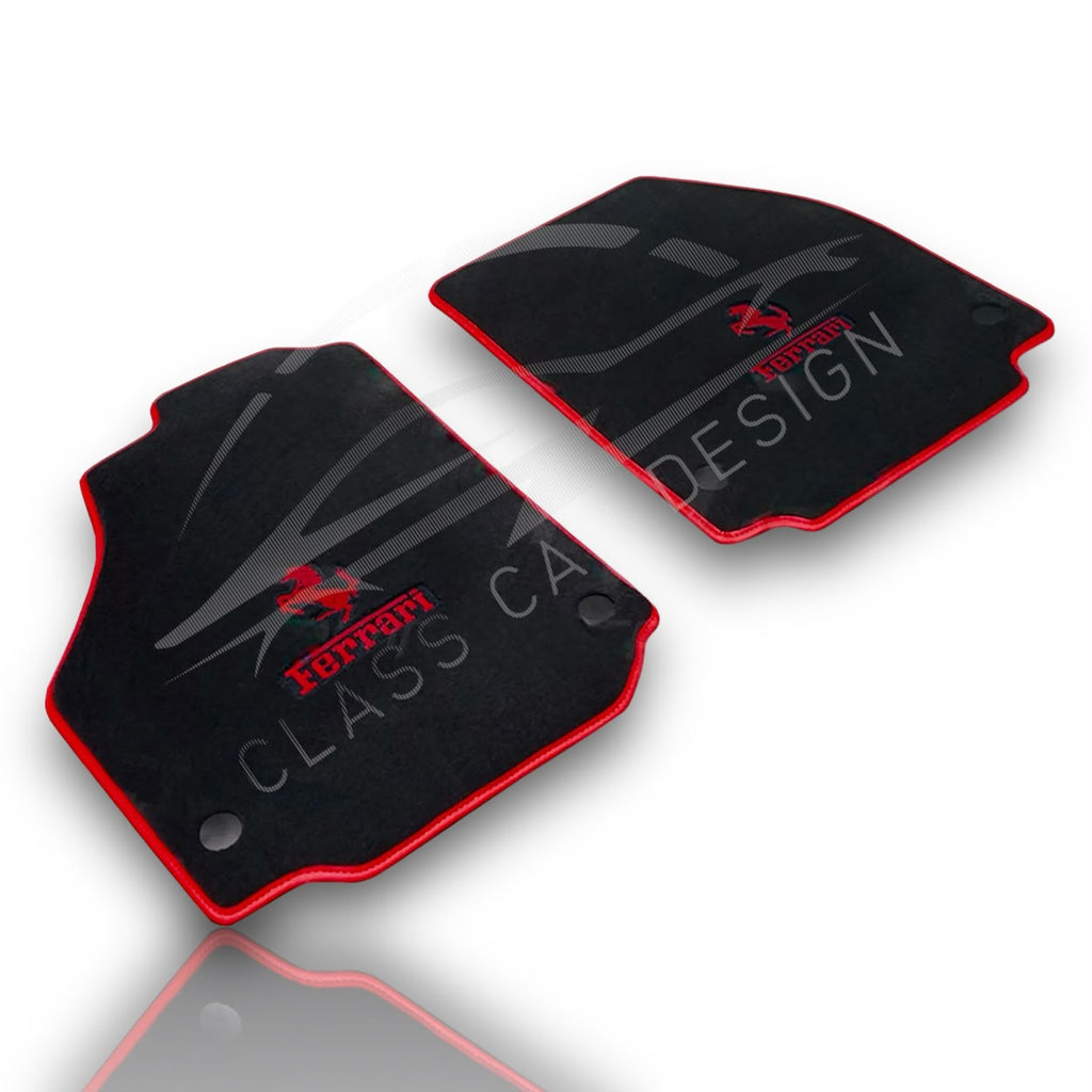 Ferrari 360 (1999-2005) Custom Fit Floor Mats Red Edging - Front Floor Mats | Class Car Design