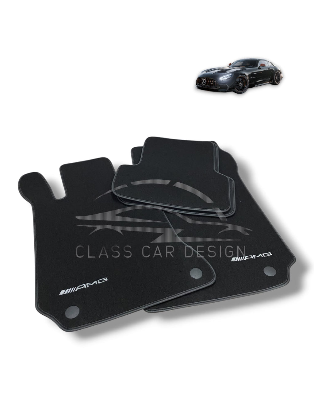 Mercedes-Benz GL-Class 500 4Matic (2012-2015) Custom Fit Floor Mats AMG Red - Front Floor Mats | Class Car Design