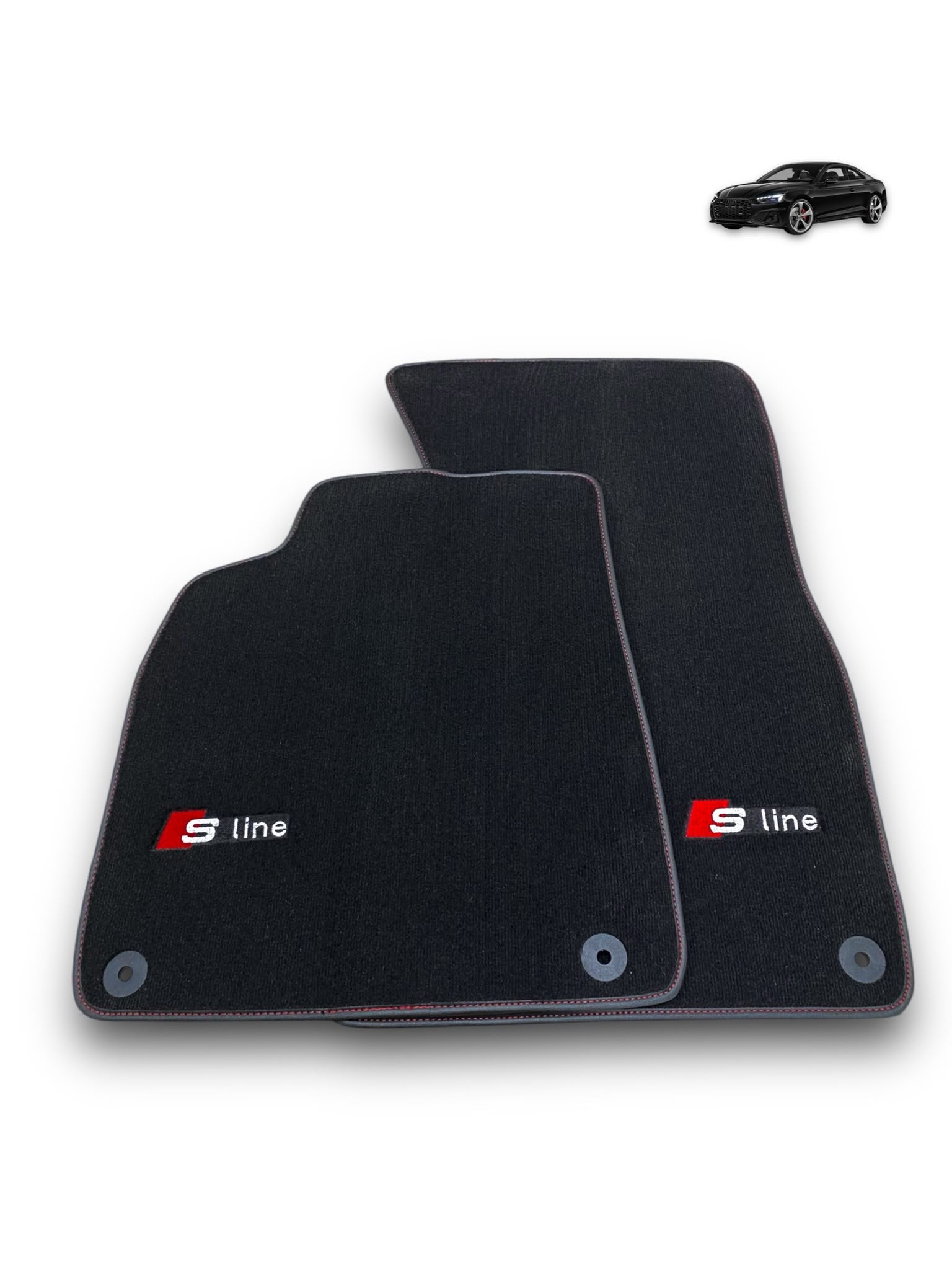 Audi Q2 (2020-2024) Custom Fit Floor Mats S-Line Black - Front Floor Mats | Class Car Design