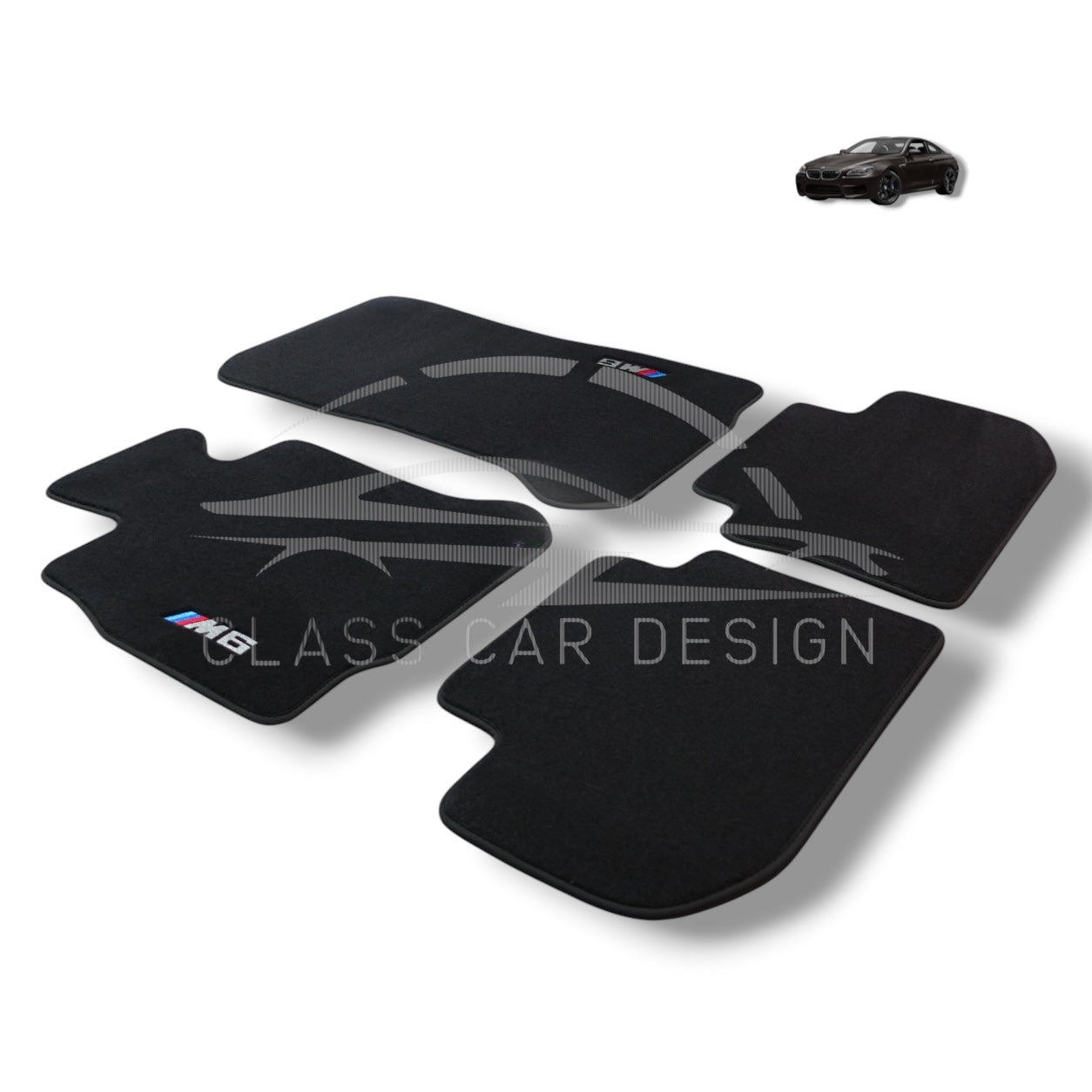 BMW M6 E64 (2005-2010) Custom Fit Floor Mats M Edition - Front Floor Mats | Class Car Design