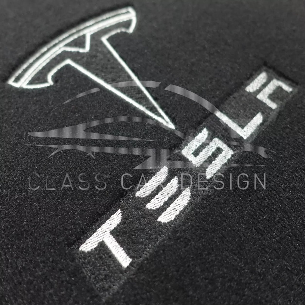 Tesla Model 3 (2017+) Custom Fit Floor Mats Plaid Red - Front Floor Mats | Class Car Design