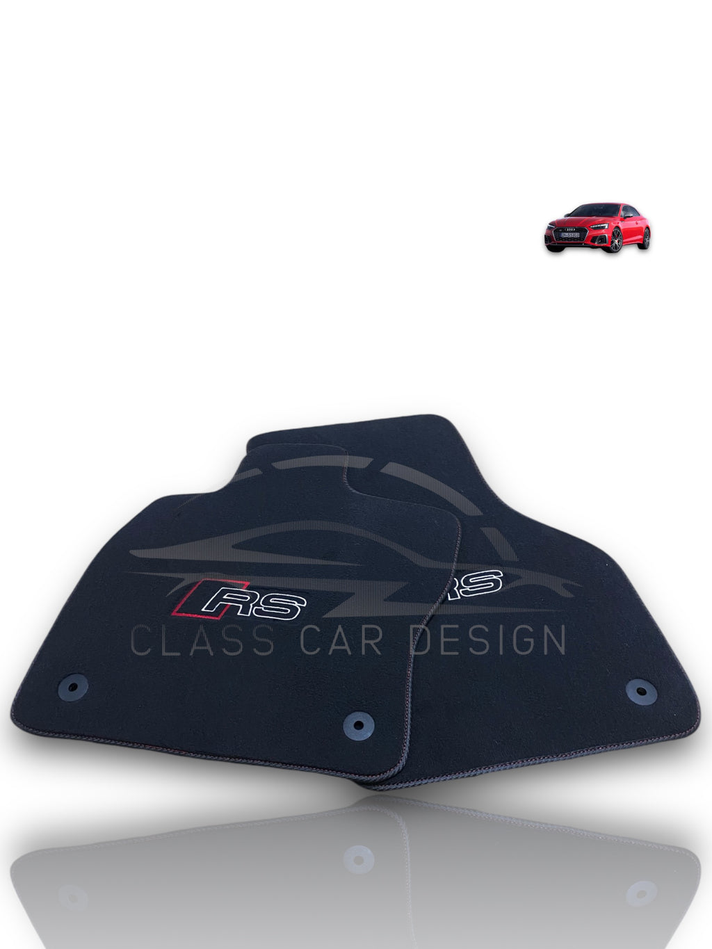 Audi RS Q8 (2019-2024) Custom Fit Floor Mats RS Edition - Front Floor Mats | Class Car Design