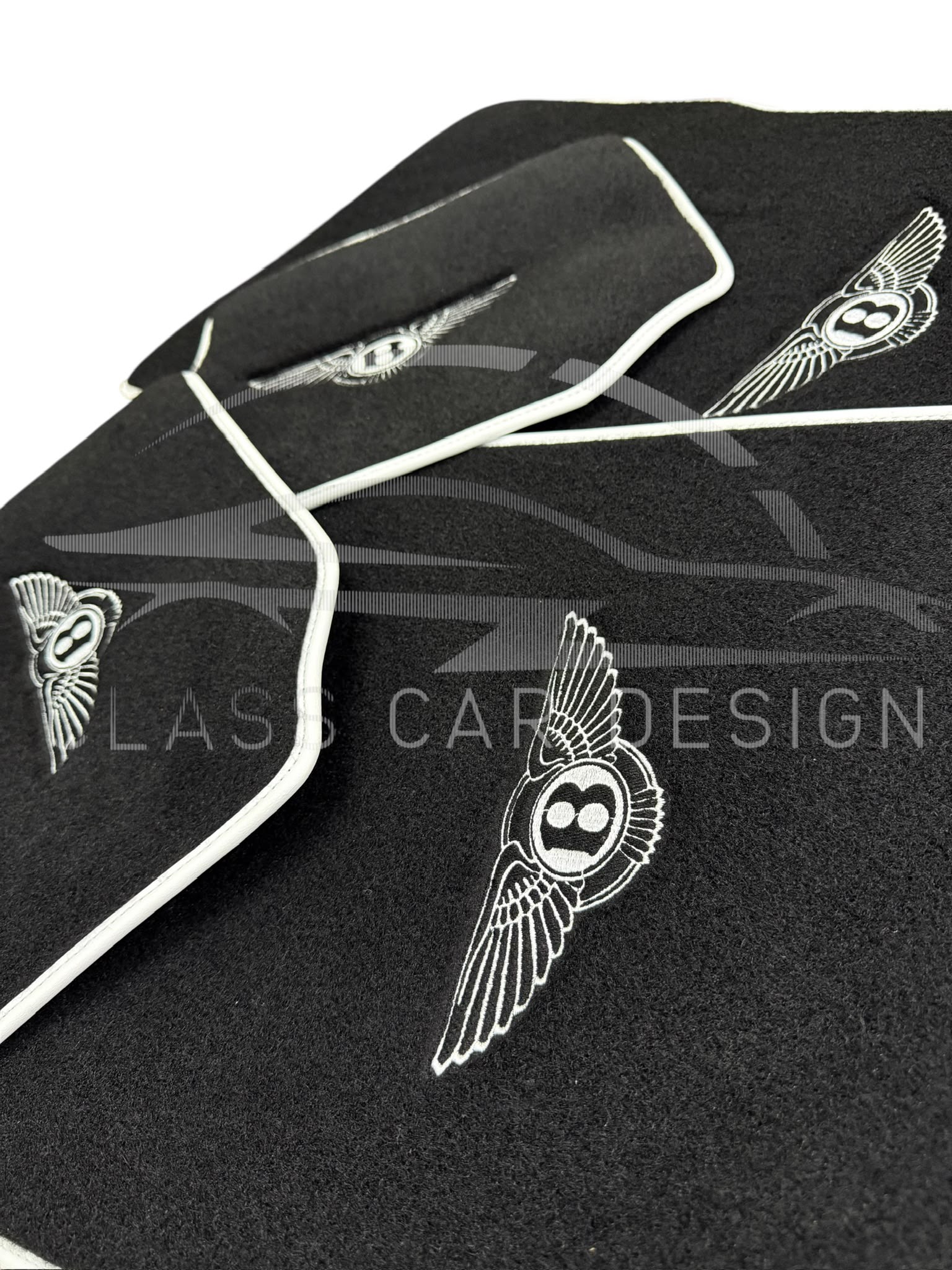 Bentley Continental GTC (2006-2011) Custom Fit Floor Mats Mulliner White - Front Floor Mats | Class Car Design
