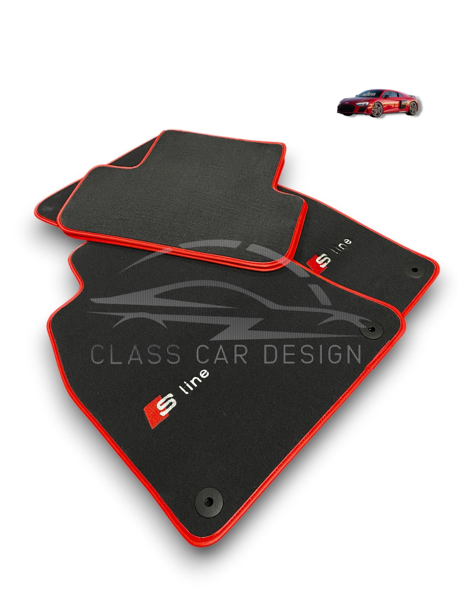 Audi A6 C5 Avant Facelift (2002-2004) Custom Fit Floor Mats S-Line - Driver Mat Detail | Class Car Design