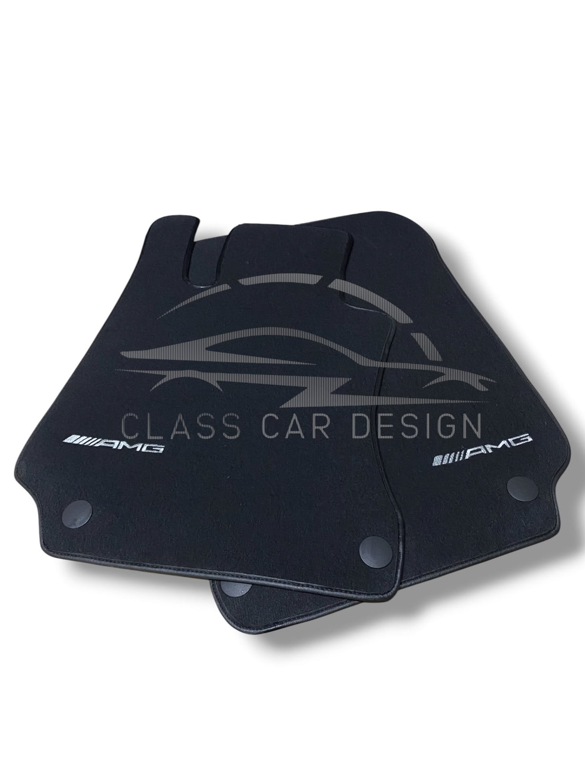 Mercedes-Benz GLC-Class C253 Coupe (2016-2019) Custom Fit Floor Mats AMG Red - Driver Mat Detail | Class Car Design