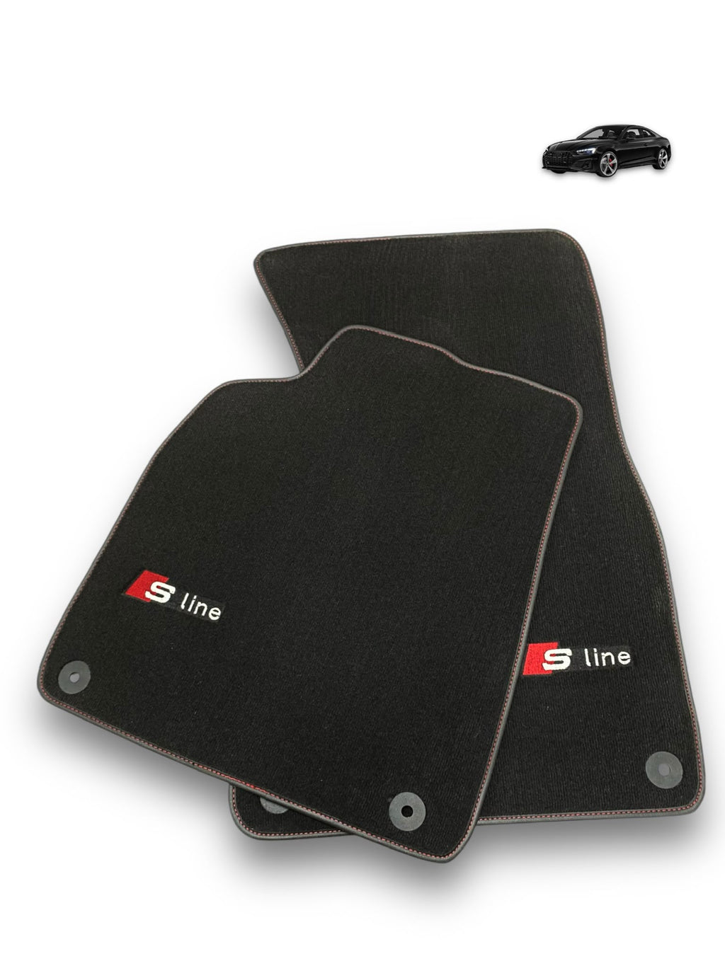 Audi A6 C5 Avant Facelift (2002-2004) Custom Fit Floor Mats S-Line Black - Driver Mat Detail | Class Car Design