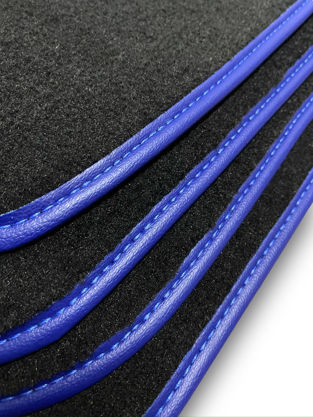Maserati GranTurismo MC (2009-2010) Custom Fit Floor Mats Trofeo Blue - Stitching Color Options | Class Car Design