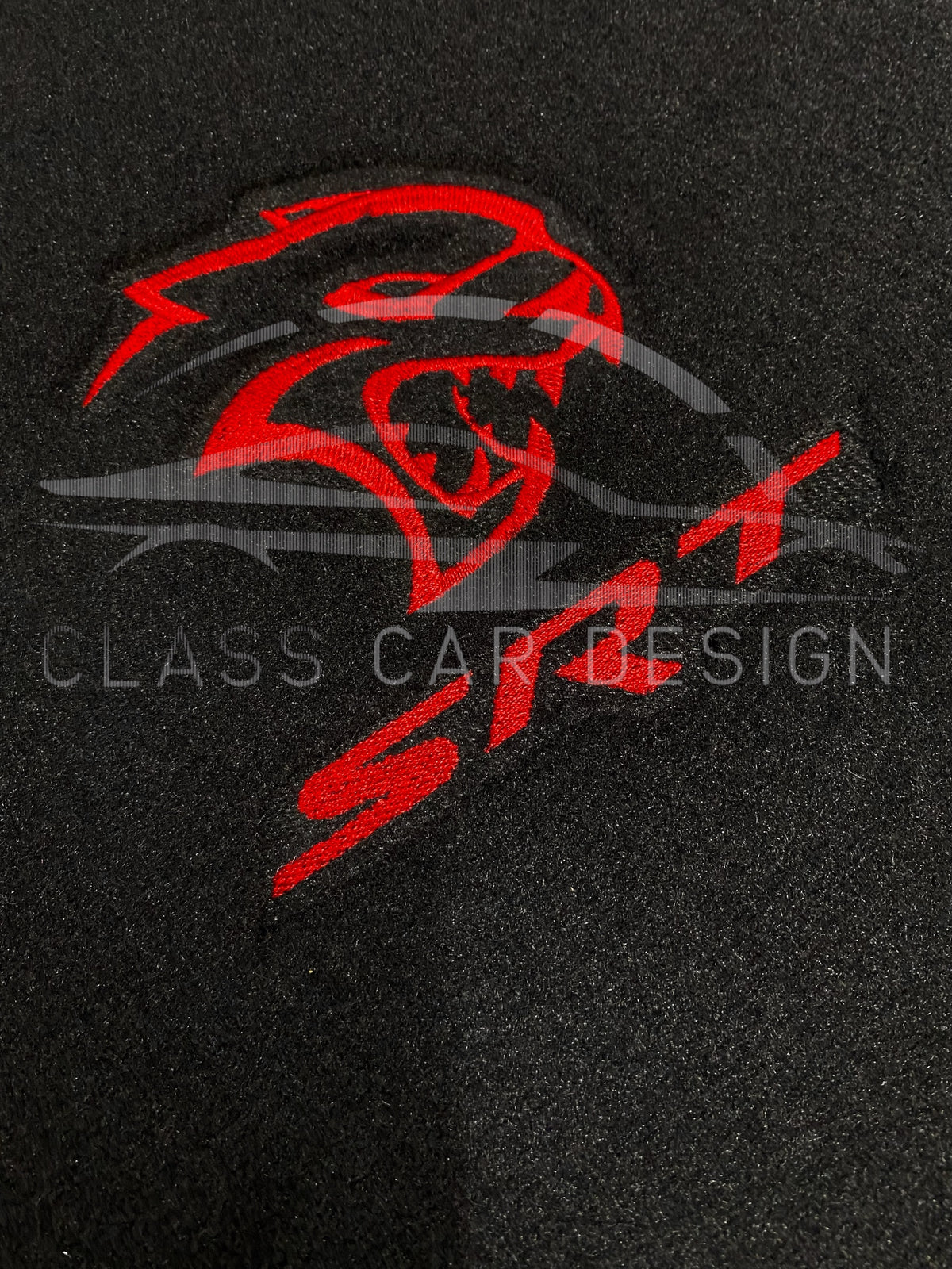 Dodge Charger Custom Fit Floor Mats SRT Hellcat Red - Stitching Color Options | Class Car Design