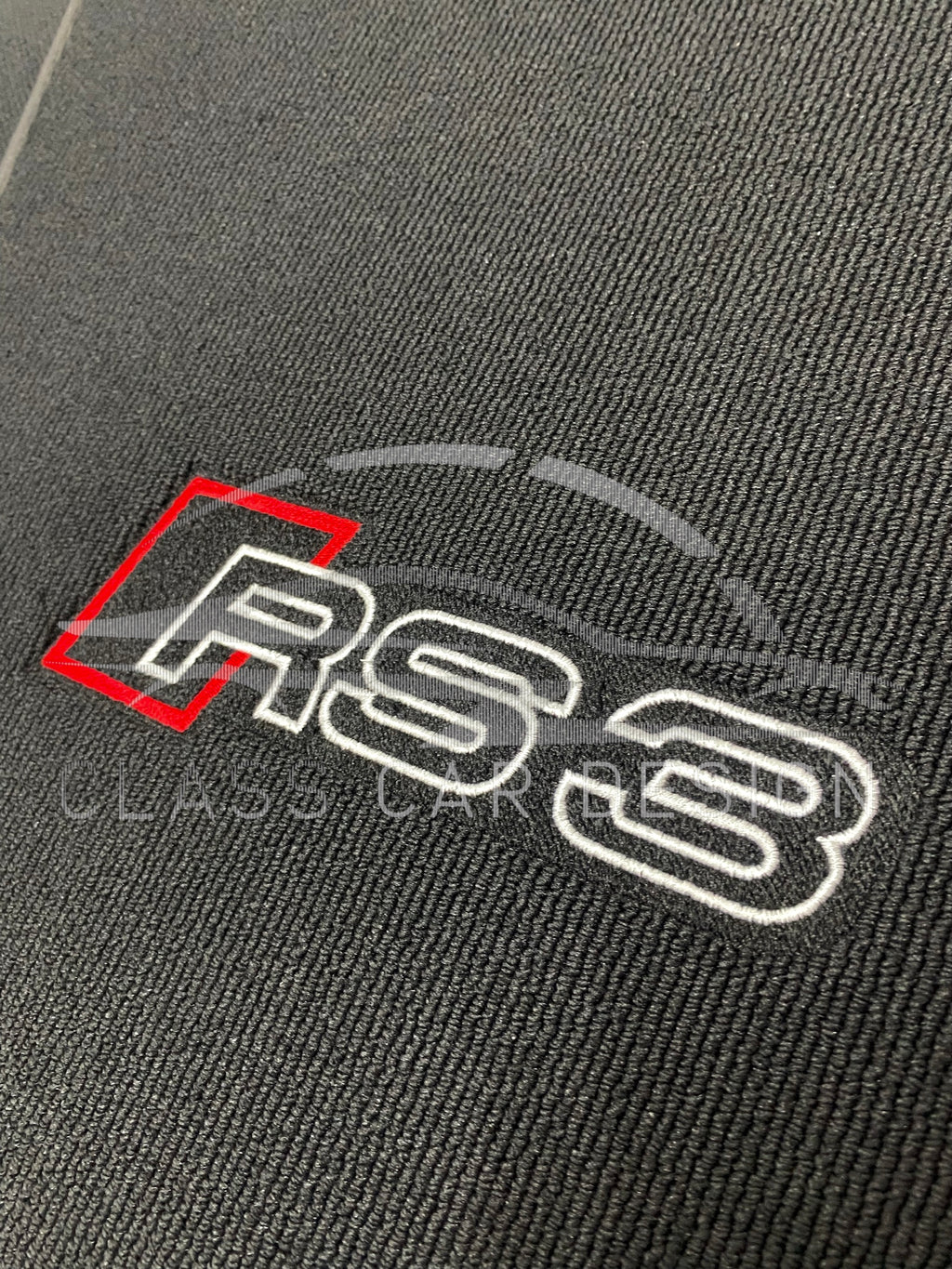 Audi RS 3 8Y 5-Door Sportback (2021-2024) Custom Fit Floor Mats Black Edging - Stitching Color Options | Class Car Design