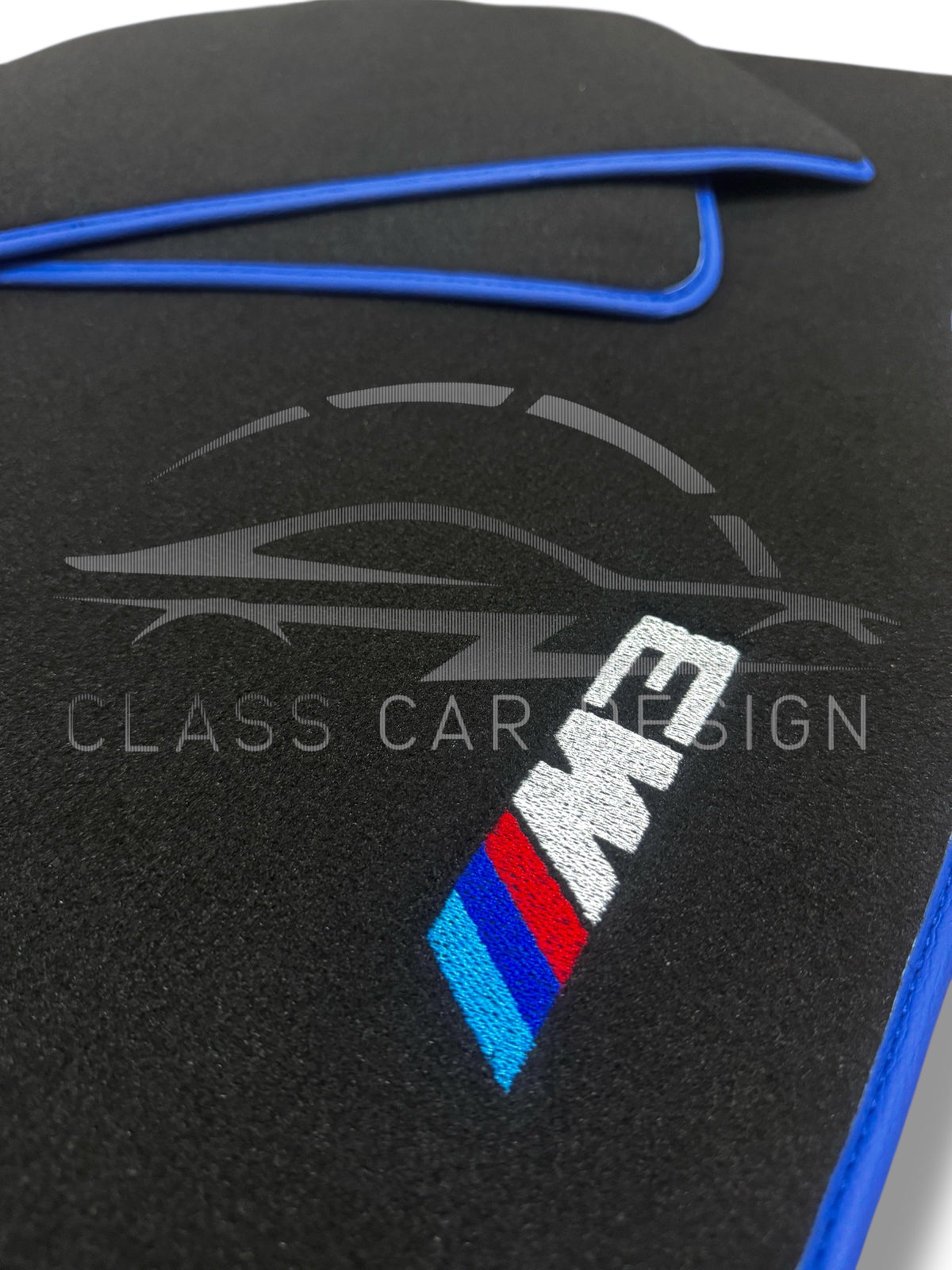 BMW M3 F80 (2014-2018) Custom Fit Floor Mats M Blue Edging - Edging Color Samples | Class Car Design