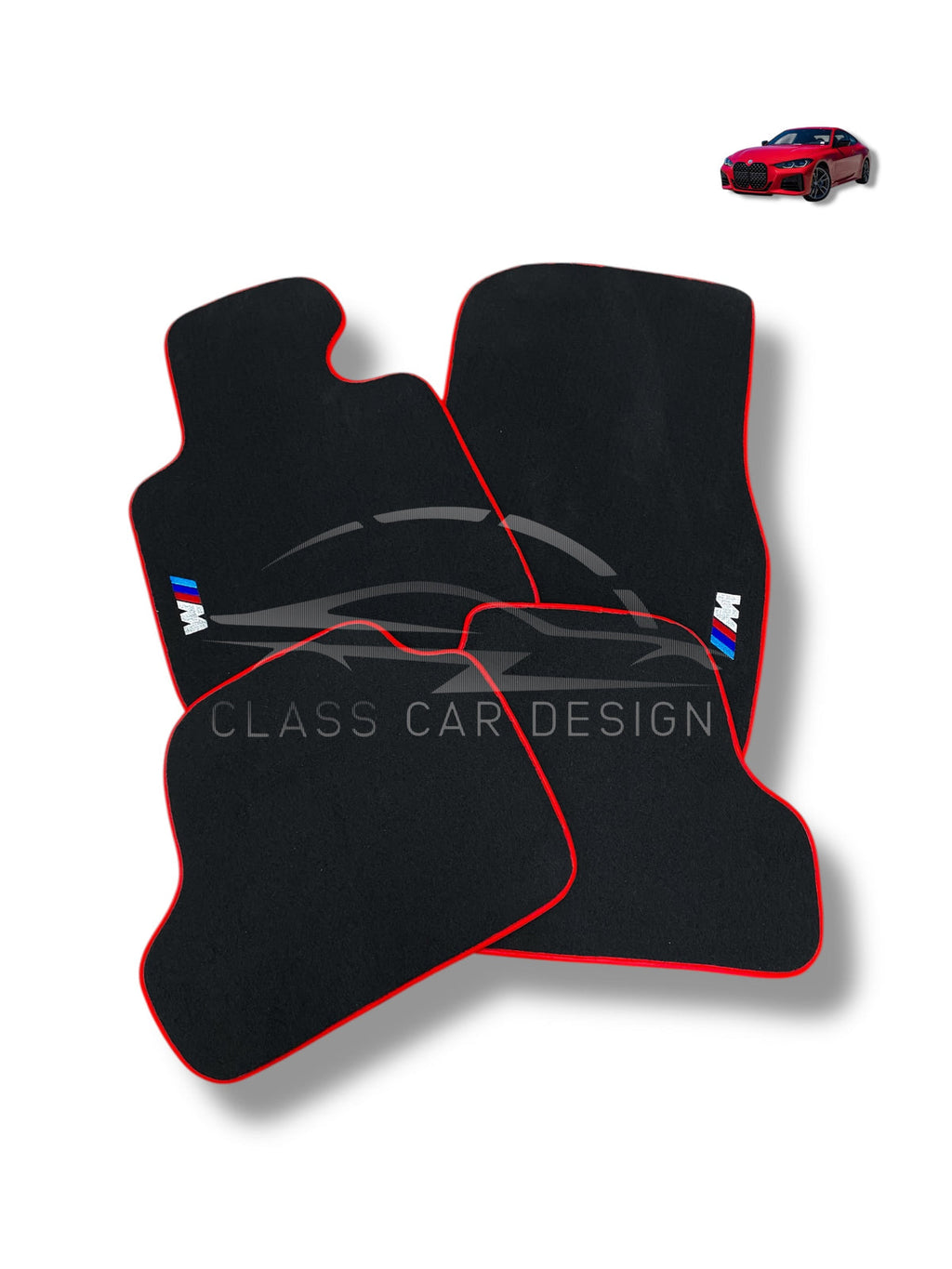 BMW X3 - E83 SUV (2003-2010) Custom Fit Floor Mats M Sport Red Edging - Color Options Chart | Class Car Design