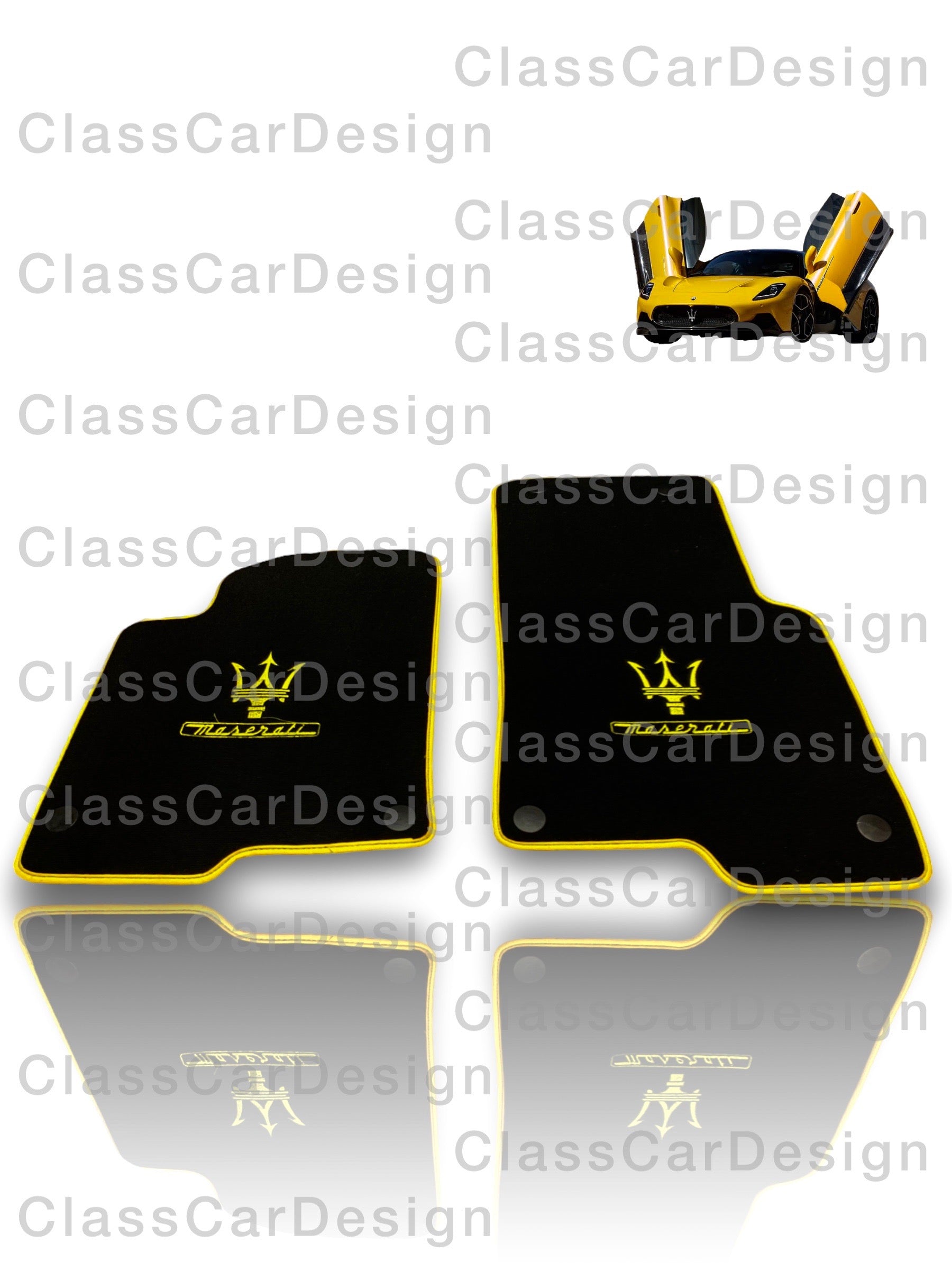 Maserati GranTurismo Sport (2012-2019) Floor Mats – Custom Fit Velour Luxury Carpet Set