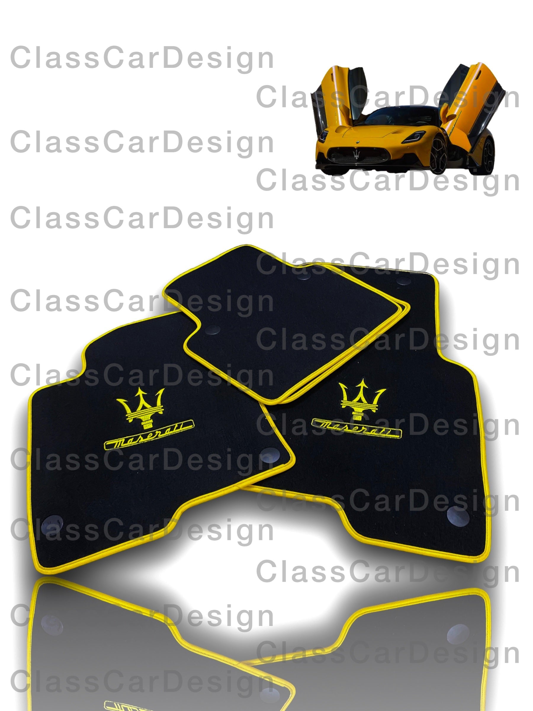 Maserati GranTurismo Sport (2012-2019) Floor Mats – Custom Fit Velour Luxury Carpet Set