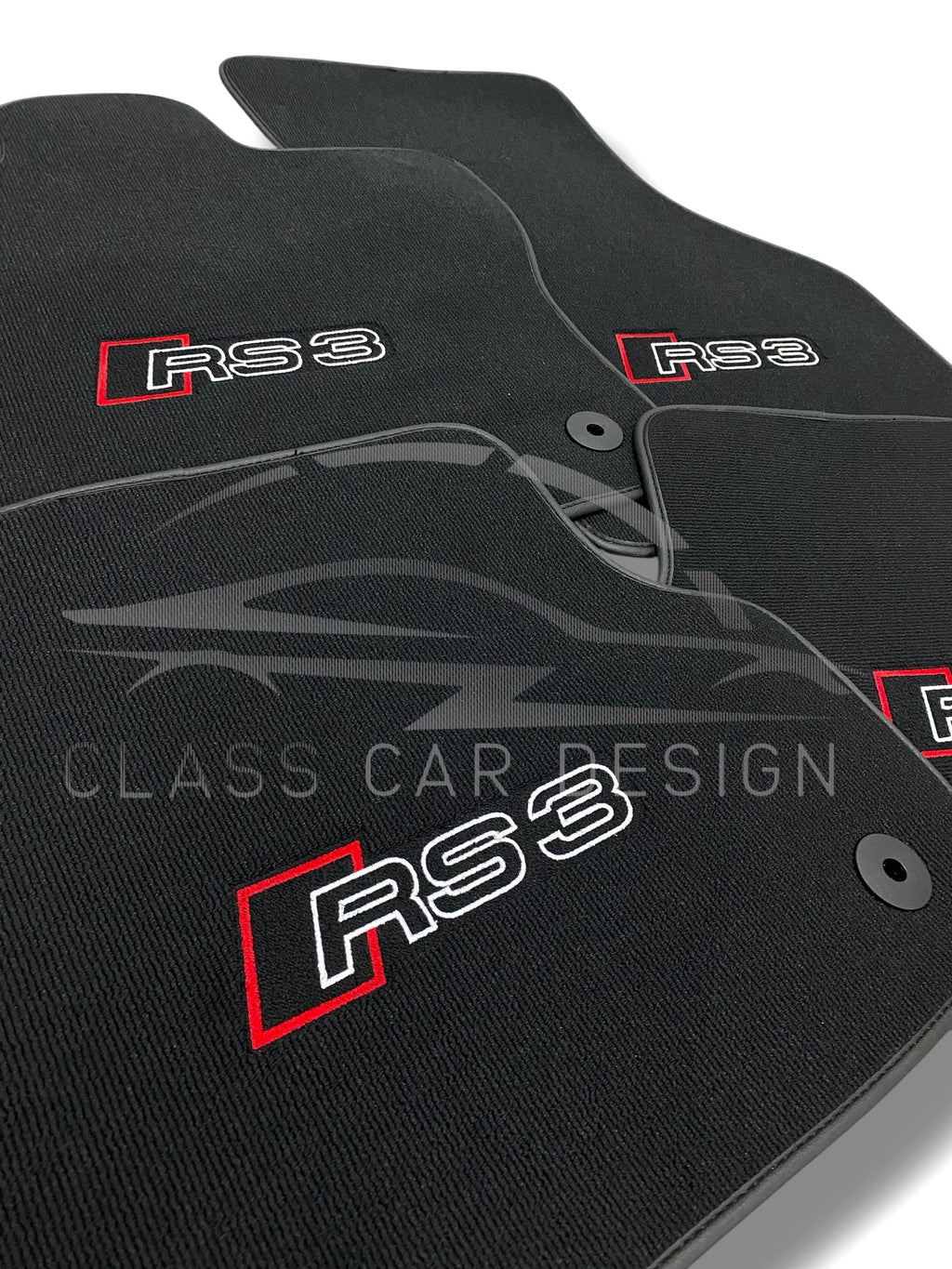 Audi RS3 Floor Mats (2013–2020) - Custom Fit Velour Luxury Carpet Set