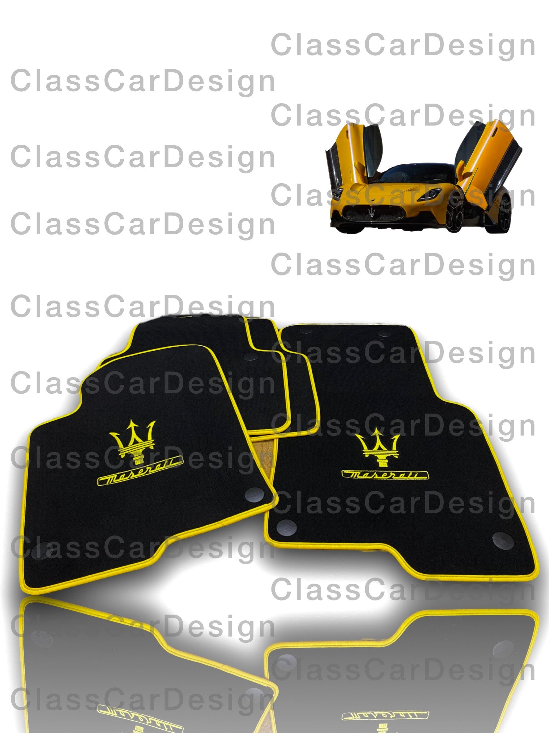 Maserati GranTurismo MC Stradale (2011-2015) Floor Mats – Custom Fit Velour Luxury Carpet Set