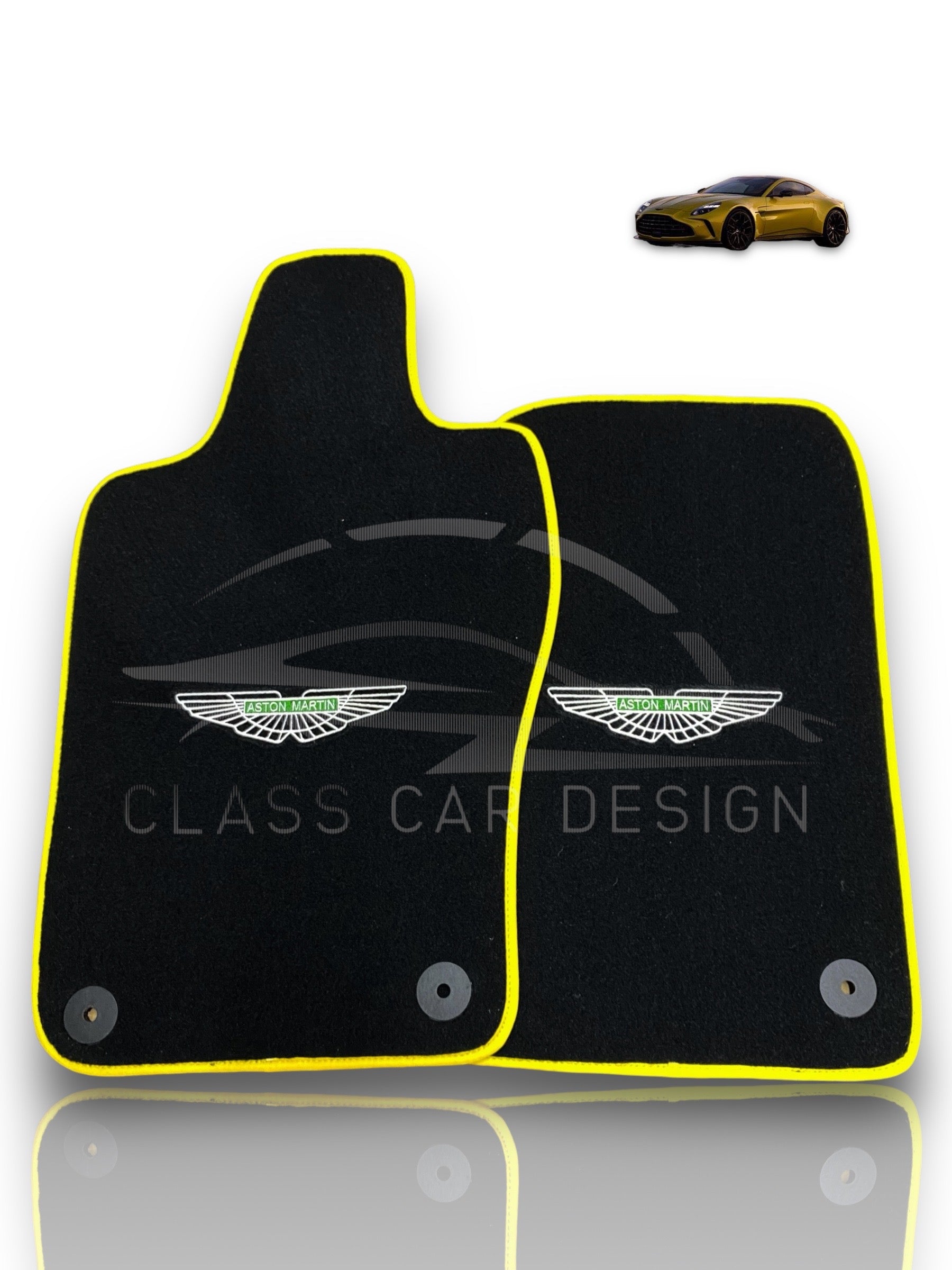 Aston Martin V8 Vantage Floor Mats (2005–2017) – Custom Fit – Luxury Velour Set