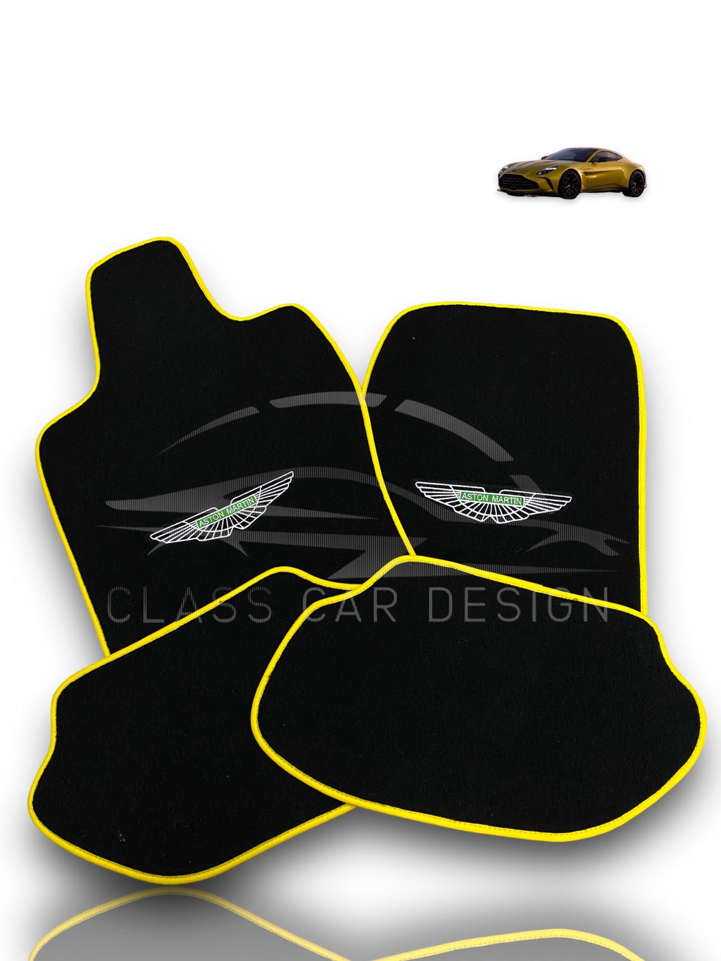 Aston Martin V12 Vanquish Floor Mats (2012–2018) – Custom Fit – Luxury Velour Set